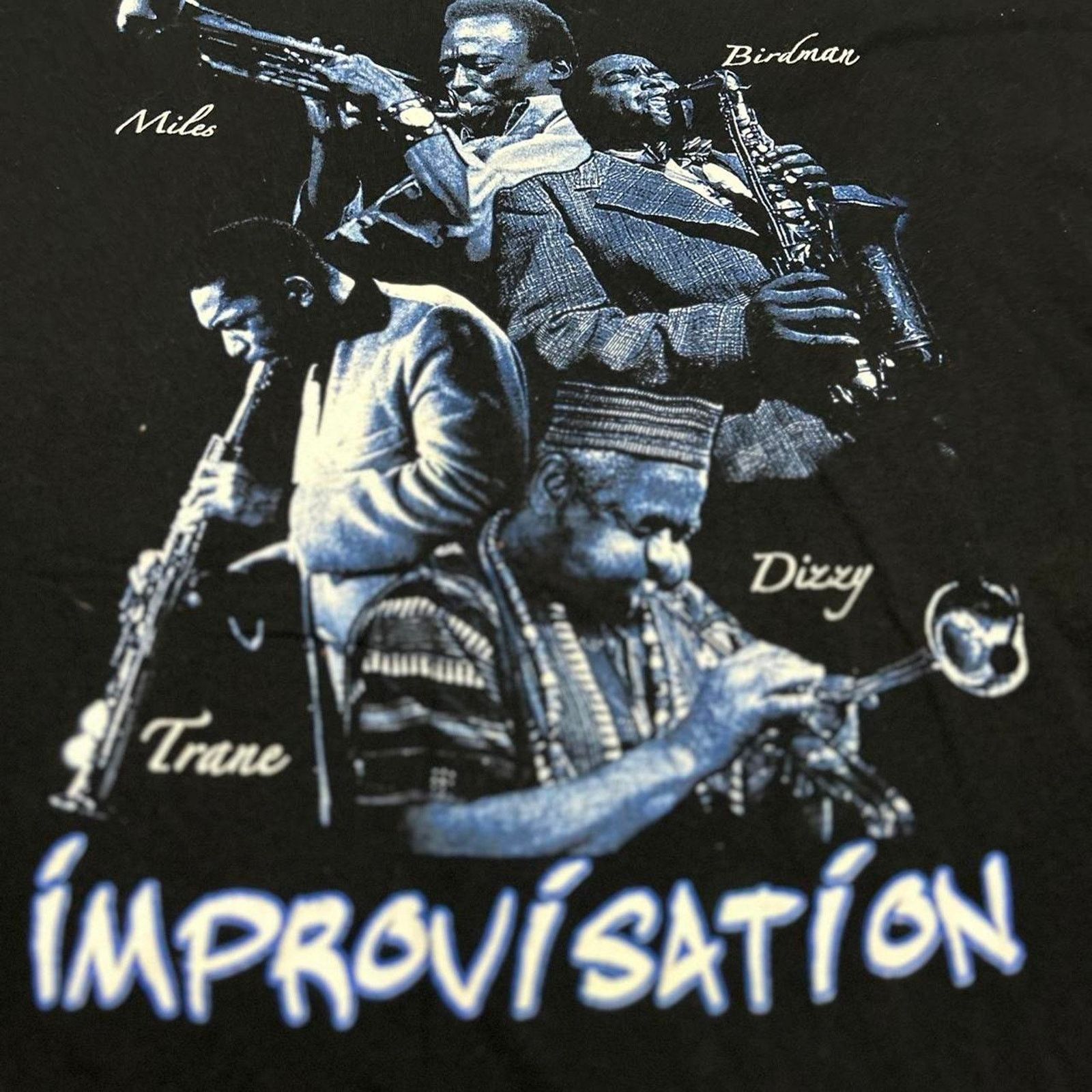 Jerzees *1994 Improvisation Jazz T-Shirt - Miles Davis, Trane, Dizzy Size US XXL / EU 58 / 5 - 2 Thumbnail