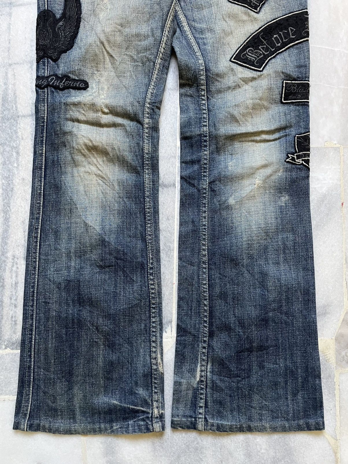 Le Grande Bleu (L.G.B.) Semantic Design LGB Style Flare Denim Pants Size US 31 - 3 Thumbnail