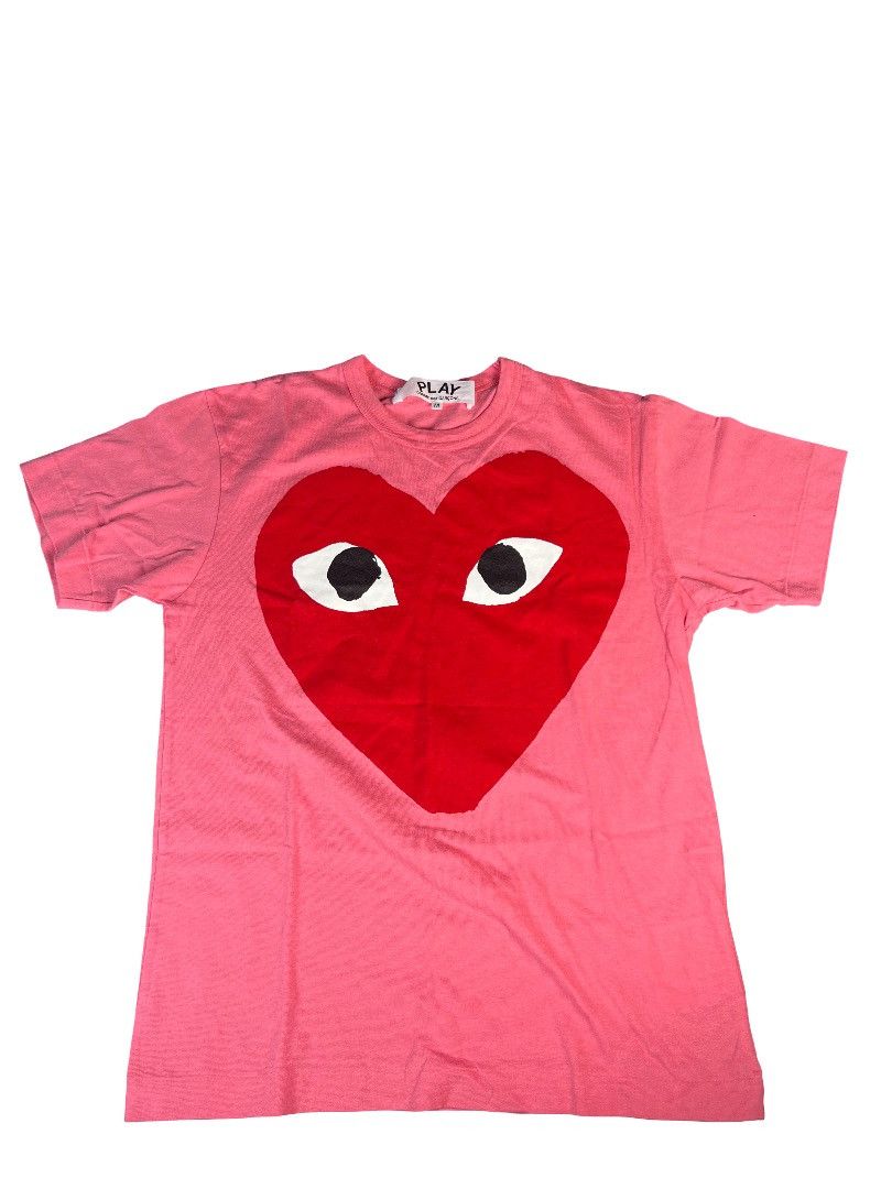 Comme des Garcons COMME des GARÇONS PLAY Big Heart Tee Pink Size M Size US M / EU 48-50 / 2 - 1 Thumbnail