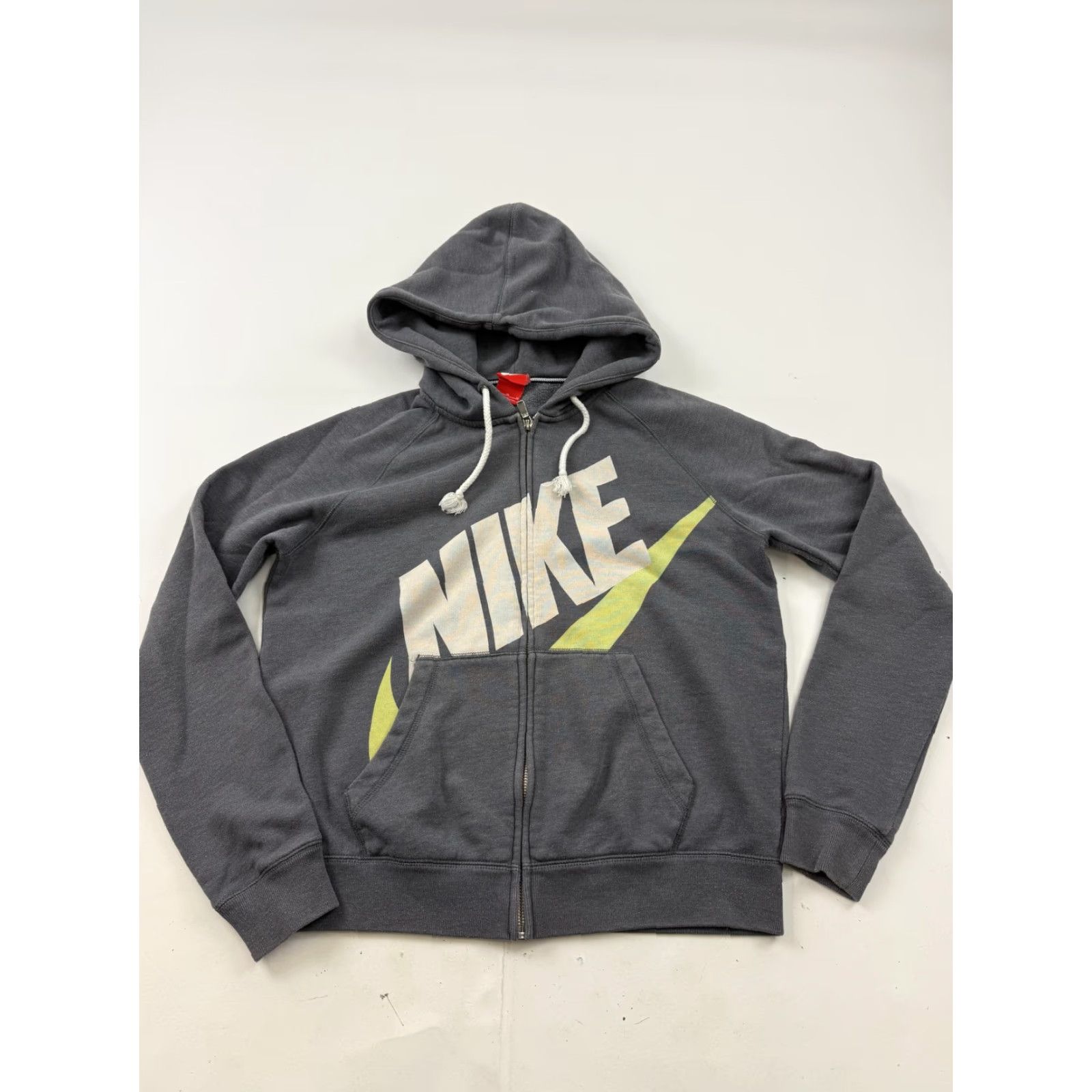 Nike Nike Hoodie Mens Medium Gray Full Zip Big Logo Sample Sweatshirt 545653-021 Size US M / EU 48-50 / 2 - 2 Thumbnail