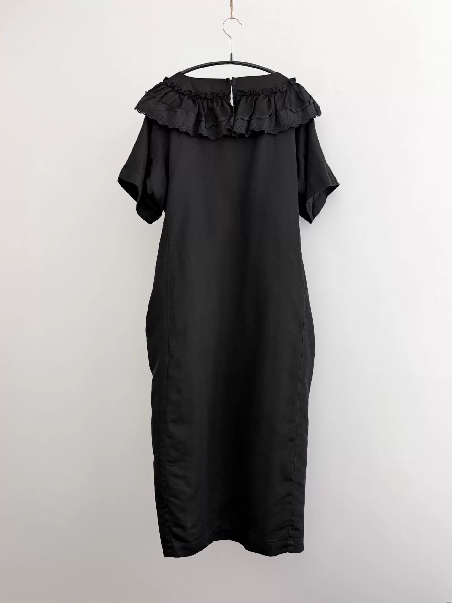 Comme des Garcons CDG 21SS Tricot Pleated Black CottonLinen Pocketed Dress Size M / US 6-8 / IT 42-44 - 4 Thumbnail