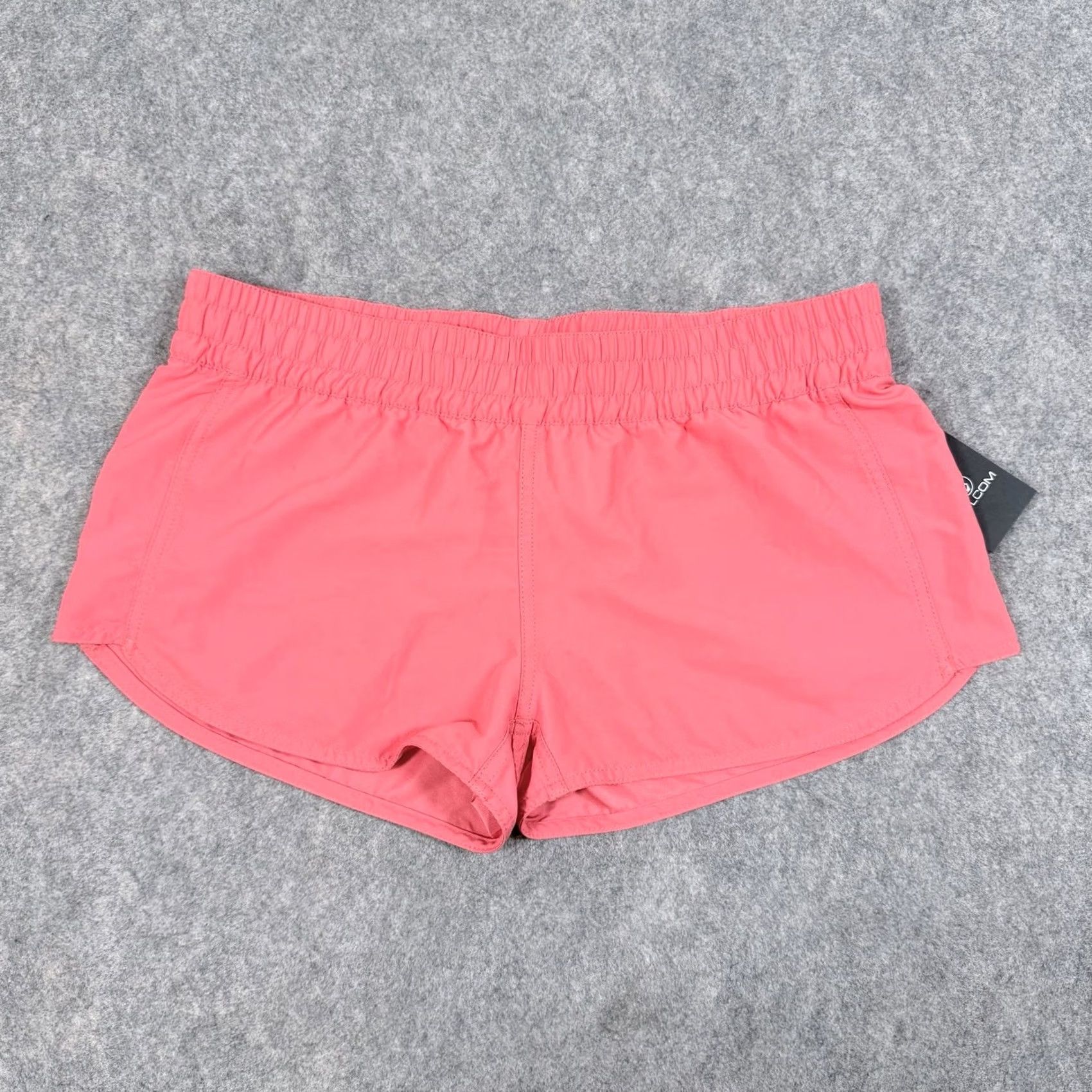 Volcom Volcom Activewear Board Shorts Women's L Coral Pink Floral Logo 34in Waist 2.25in Inseam Summer Beach USA Hipster Reg Womens Size 36" / US 14 / IT 50 - 2 Thumbnail