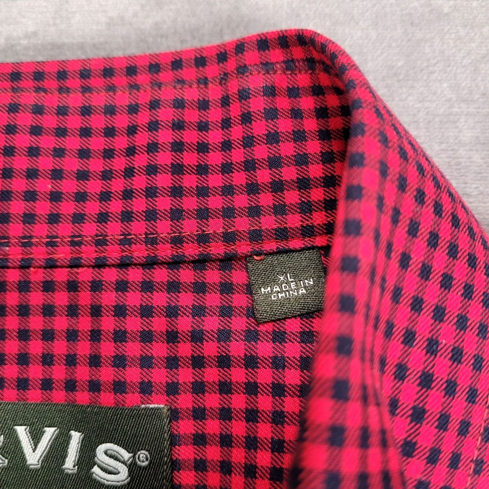 Orvis Orvis Red Black Gingham Check Wrinkle Free Button Down Shirt XL Mens Size US XL / EU 56 / 4 - 3 Thumbnail