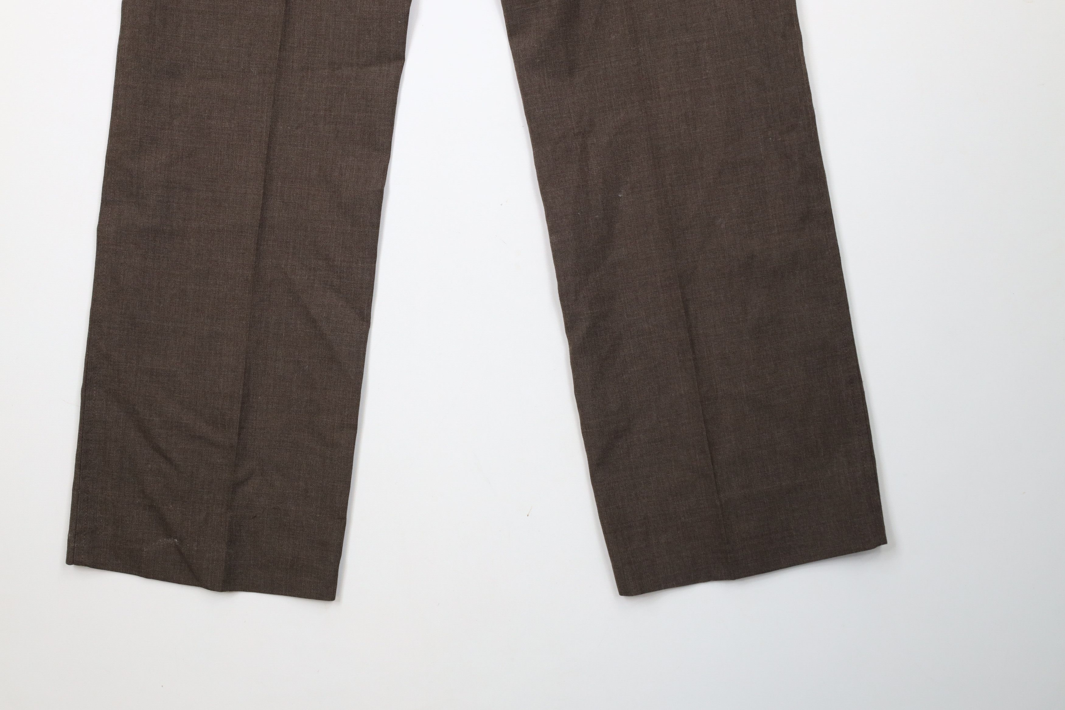Vintage Vintage 70s Streetwear Wool Wide Leg Chino Pants Brown Size US 30 / EU 46 - 13 Thumbnail
