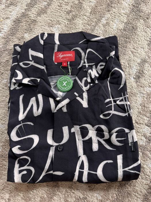 Supreme Supreme Black Ark Rayon S/S Shirt Black shirt Small size