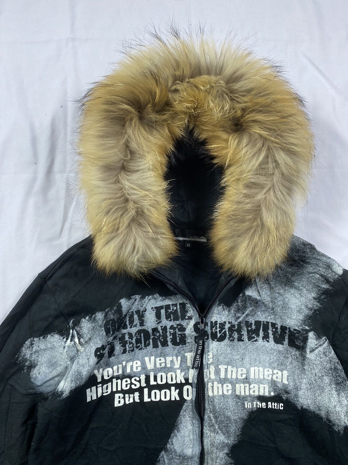 In The Attic In The Attic Fur Zip Hoodie Punk Style Size US M / EU 48-50 / 2 - 4 Thumbnail