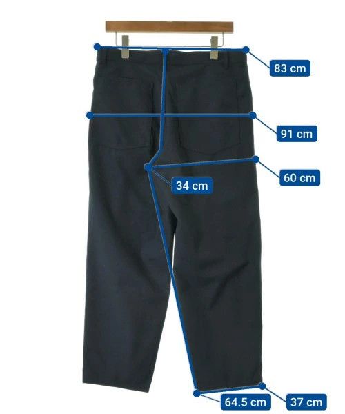 Comme des Garcons SHIRT Cropped Pants Plain Zip Ply Polyester Wool Navy Blue Size US 33 - 3 Thumbnail