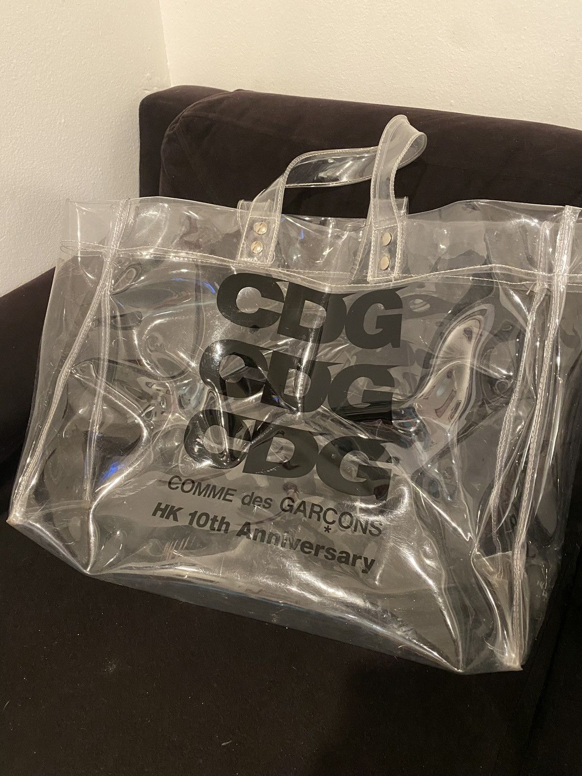 Gucci x comme des garcons tote plastic clear hotsell