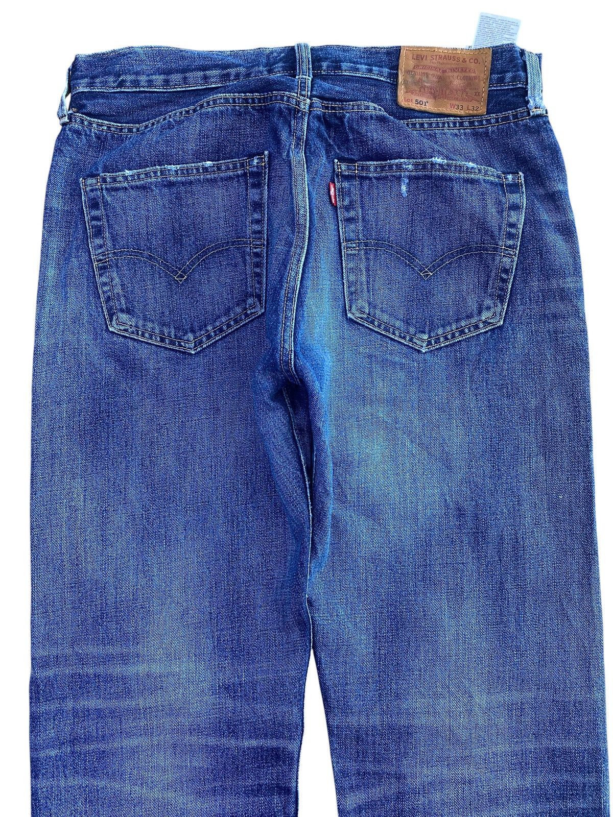 Levi's Vintage Levi’s 501 Faded Wash Whiskers Style Ripped Jeans Size US 32 / EU 48 - 4 Thumbnail