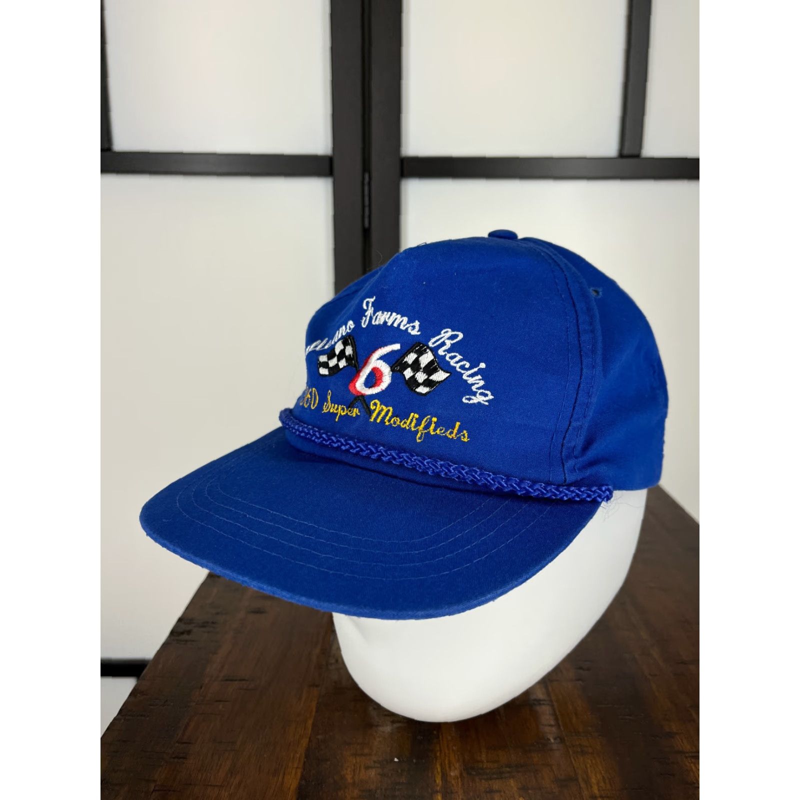 Vintage VINTAGE Galleano Farms Racing Hat Cap Snap Back Adult Blue 360 Super Modifieds #6 Cotton Size ONE SIZE - 4 Thumbnail