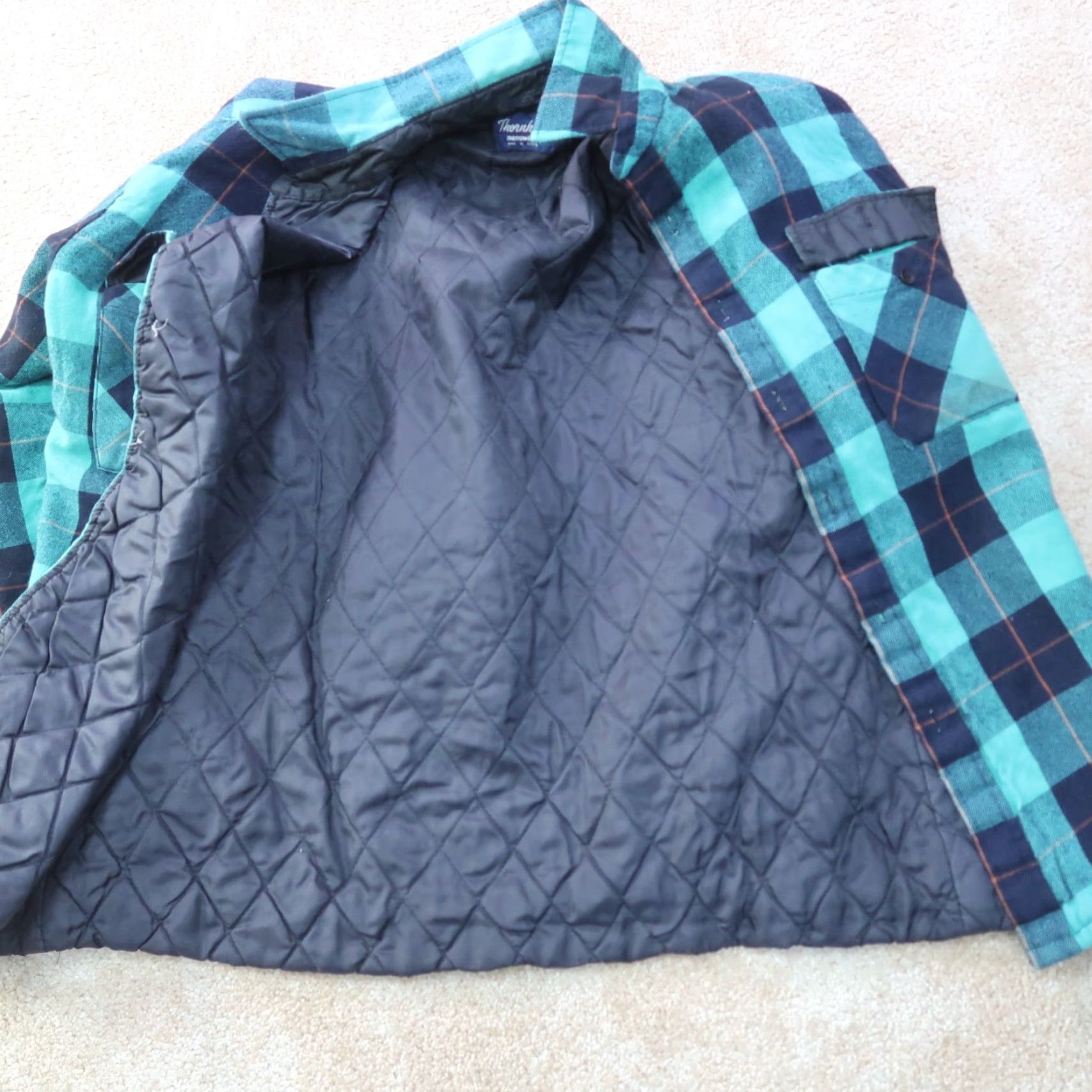 Vintage VINTAGE Thornhill Quilt Lined Flannel Shirt Jacket Men's XL Plaid shacket Size US L / EU 52-54 / 3 - 2 Thumbnail