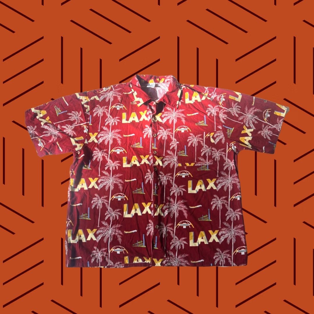 Vintage VINTAGE LAX Hawaiian Aloha Pocket Shirt 2XL JFF Uniforms Men Red Short Sleeve Button-Up Graphic Print Pocketed Collared Shirt Size US XXL / EU 58 / 5 - 1 Thumbnail