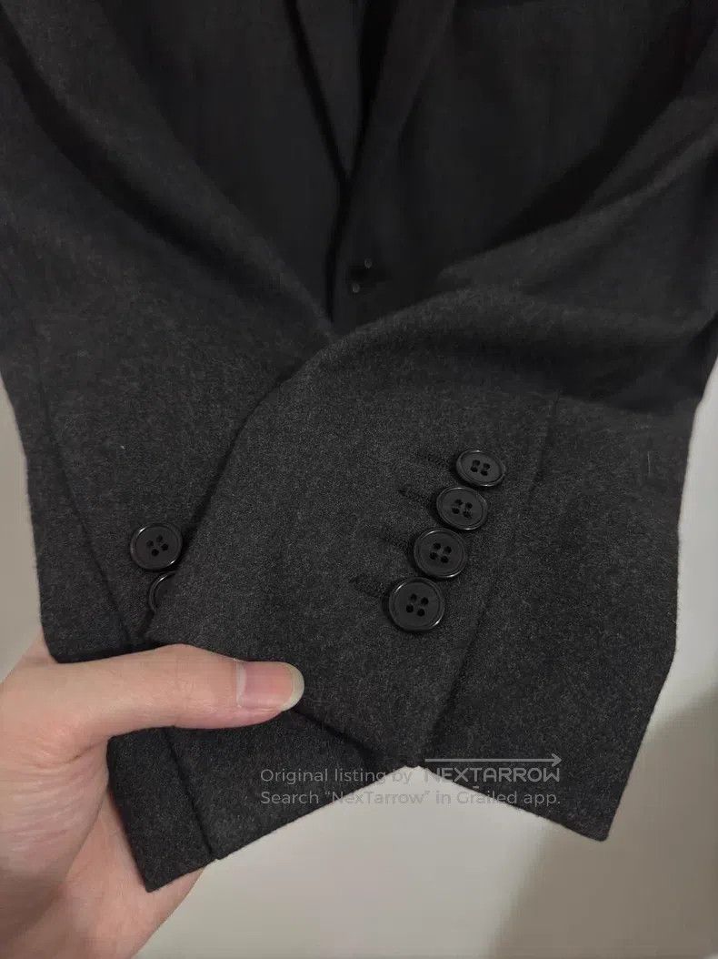 Saint Laurent Paris Saint Laurent Paris Black and Gray Two-Button Notched Coll Size US M / EU 48-50 / 2 - 4 Thumbnail