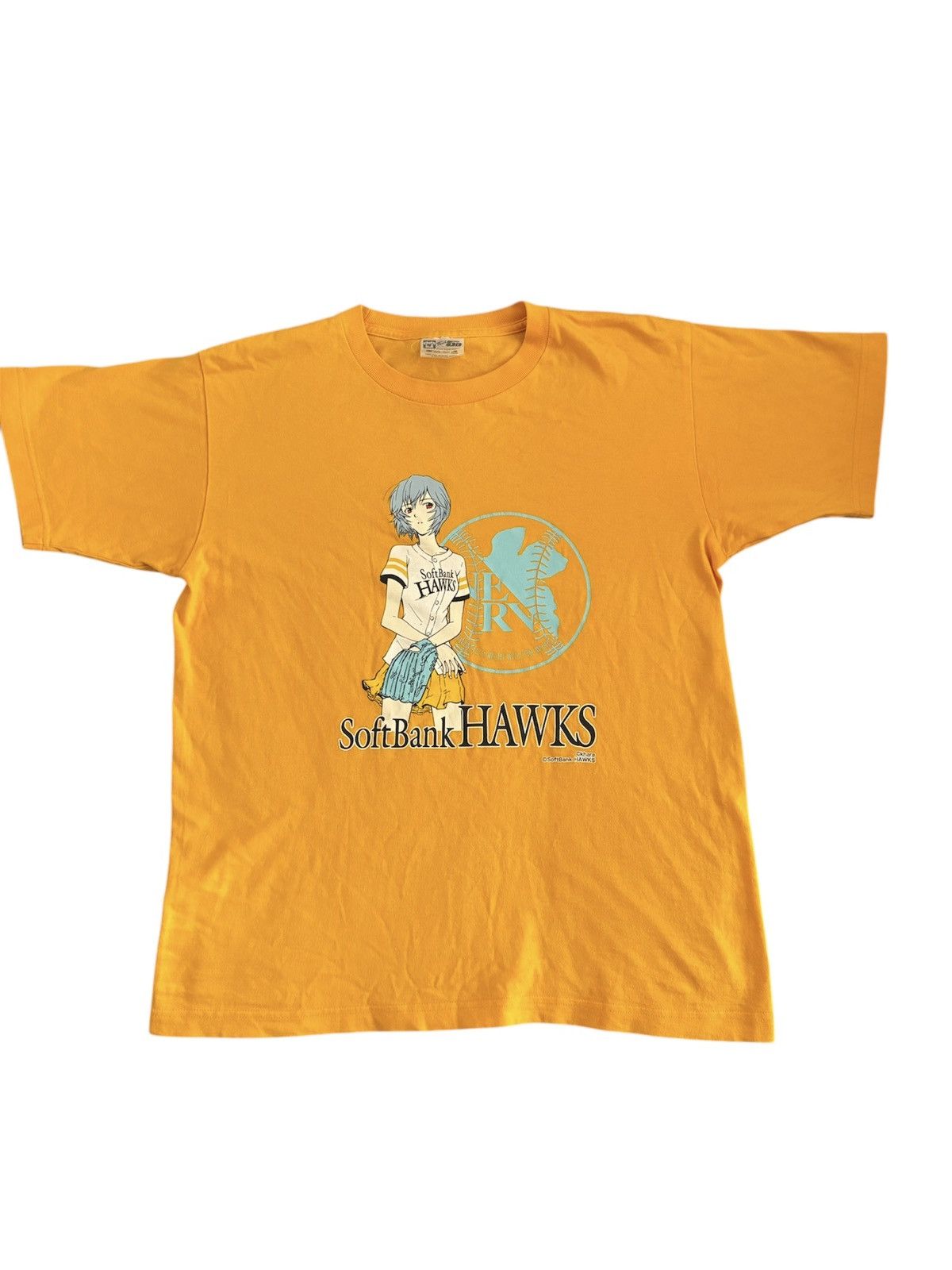 Vintage Evangelion Fukuoka SoftBank Hawks Baseball T Shirt Size US M / EU 48-50 / 2 - 1 Thumbnail