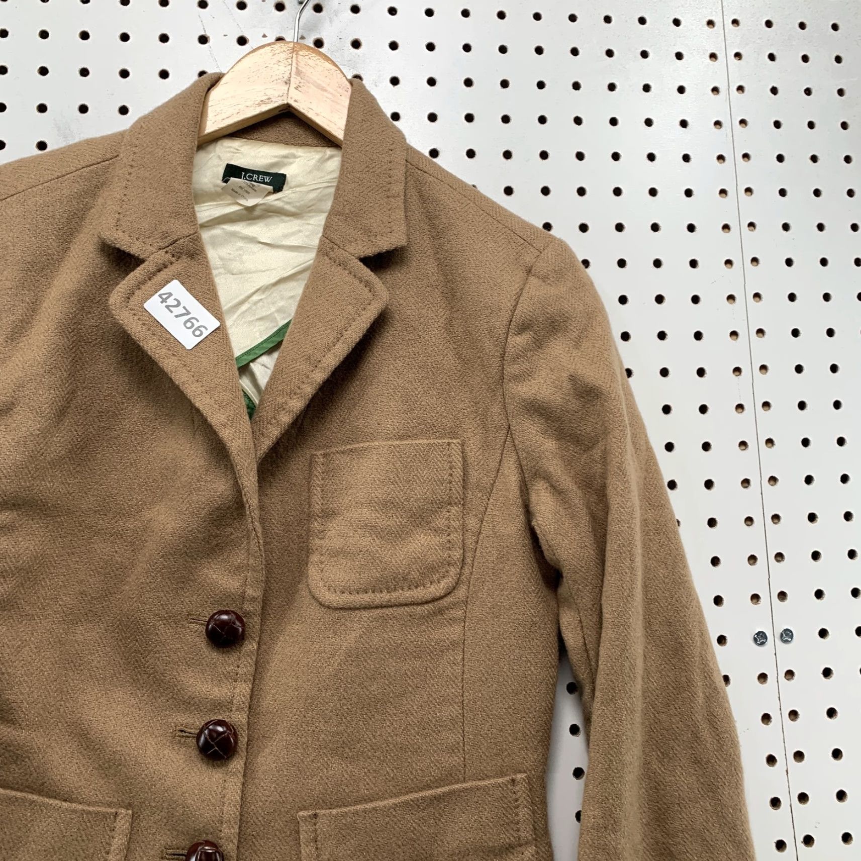 J.Crew VINTAGE J.CREW Wool Blazer Brown Blazer Womens 3 Button Up Business Casual Adult Regular 3 Brown Womens Blazer 90s? Size XS / US 0-2 / IT 36-38 - 7 Thumbnail