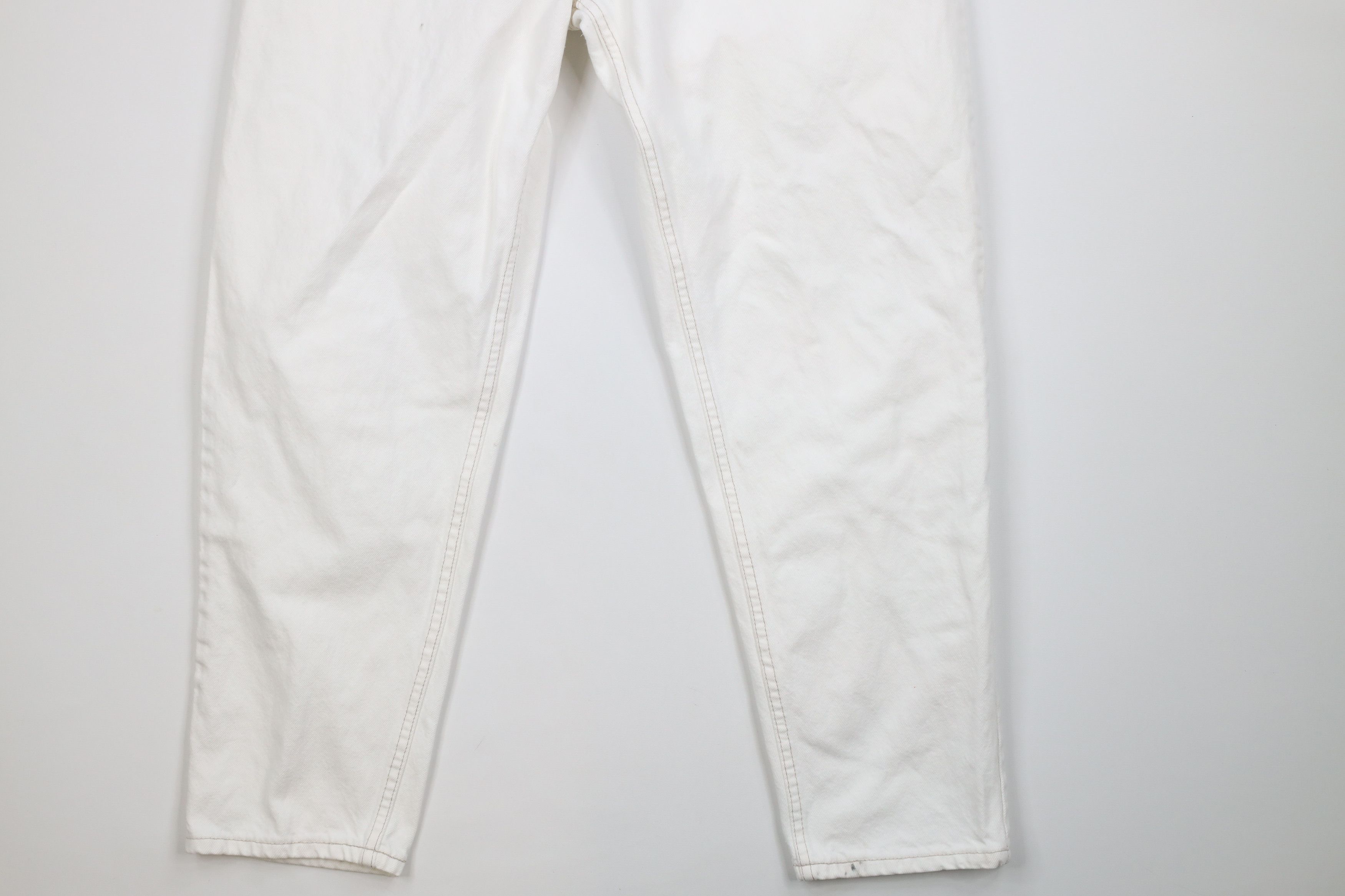 Levi's × Vintage Vintage 90s Levis 550 Orange Tab Fit Tapered Leg Jeans White Size 38 - 4 Thumbnail