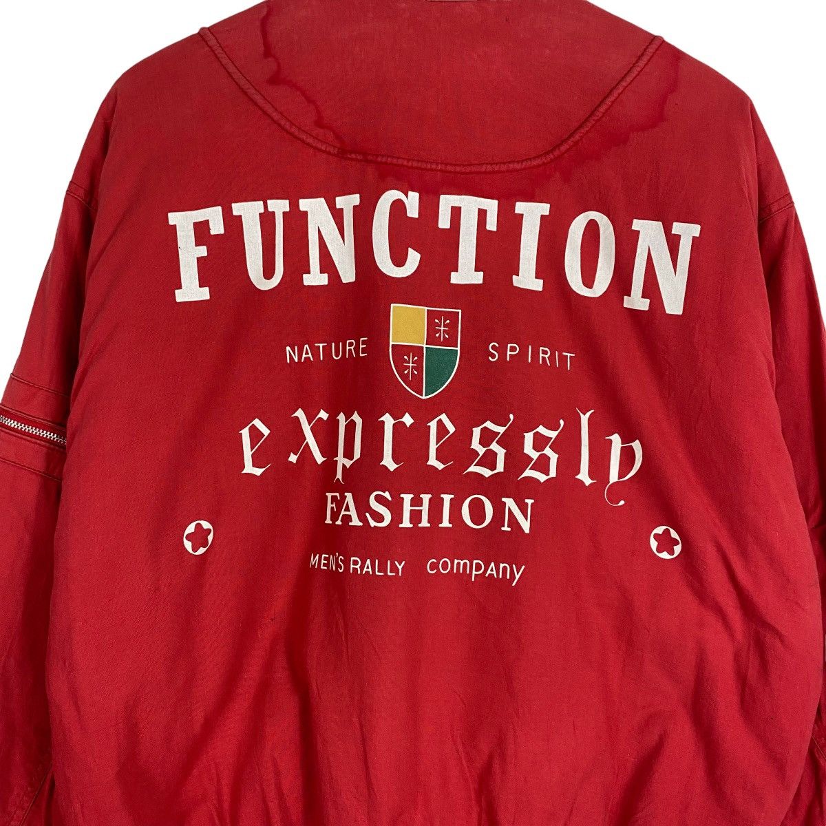 Japanese Brand EXPRESSLY MEN'S RALLY COMPANY BIG LOGO BOMBER JACKET Size US M / EU 48-50 / 2 - 2 Thumbnail