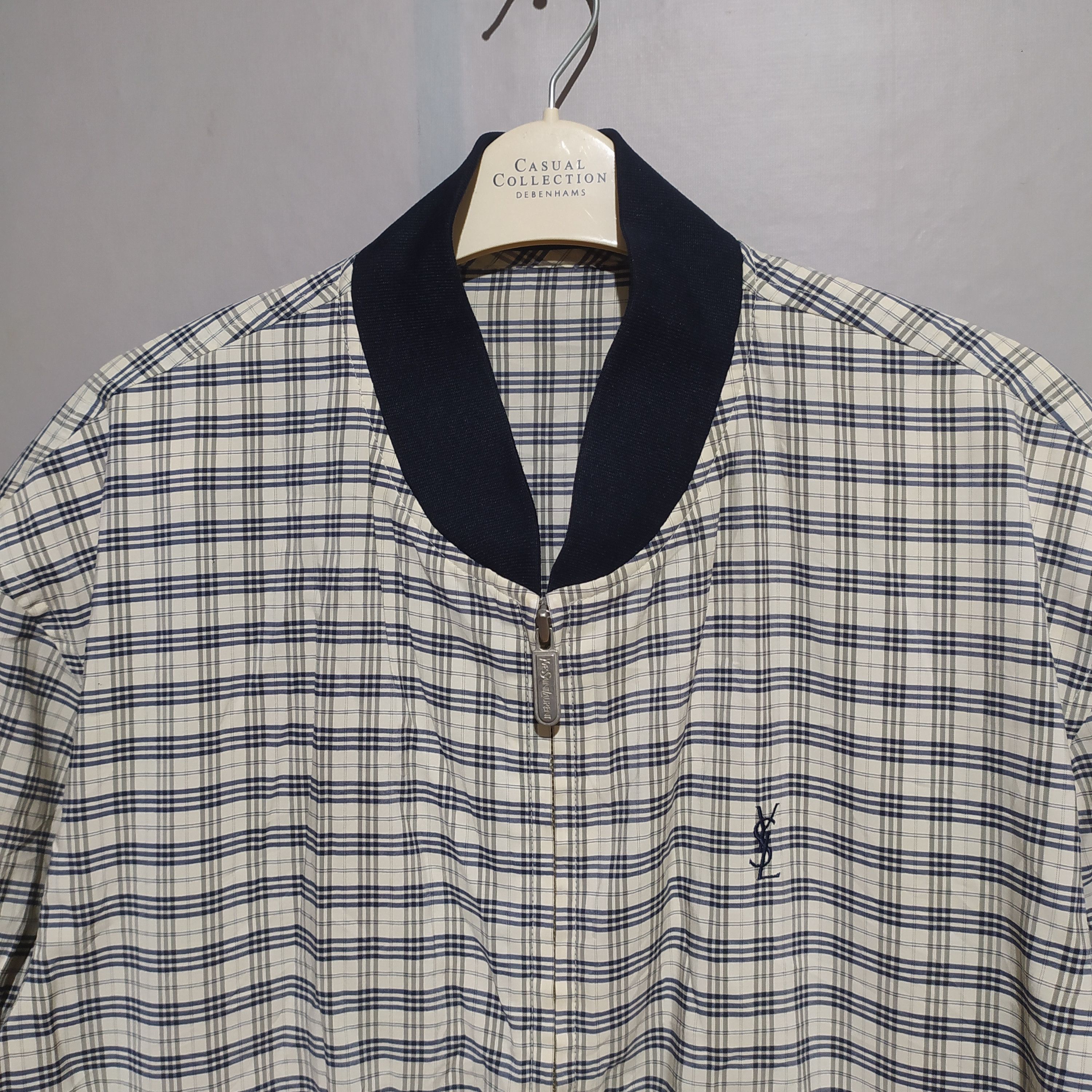 Vintage × Yves Saint Laurent Vintage and Rare YSL Tartan Plaid Jacket Size US L / EU 52-54 / 3 - 3 Thumbnail