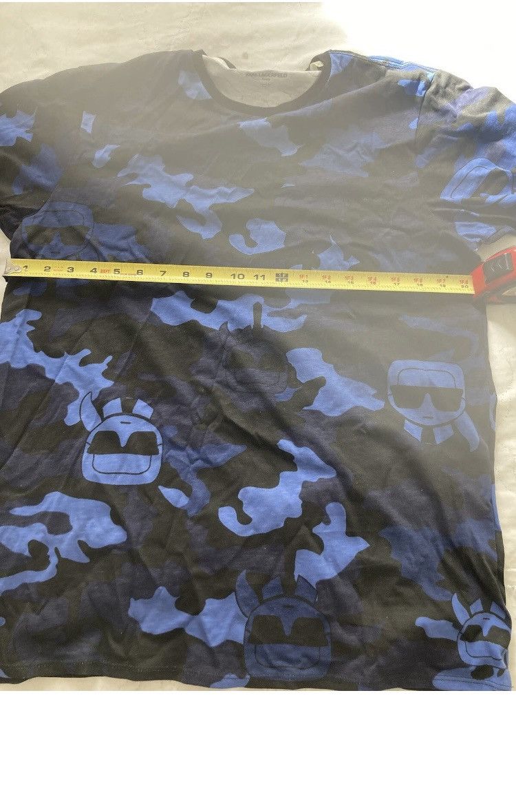 Karl Lagerfeld Karl Lagerfeld Blue Camo Head T-Shirt L Size US L / EU 52-54 / 3 - 5 Thumbnail