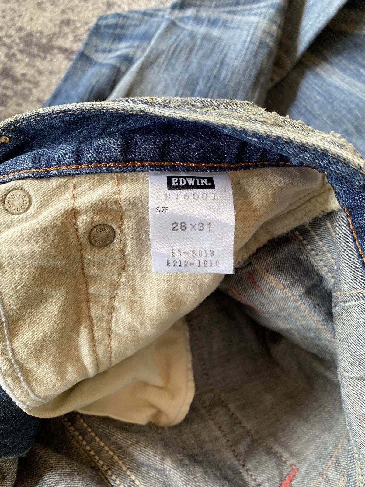 Edwin Y2k Edwin 503 blue trip distressed bootcut jeans Size US 32 / EU 48 - 7 Thumbnail