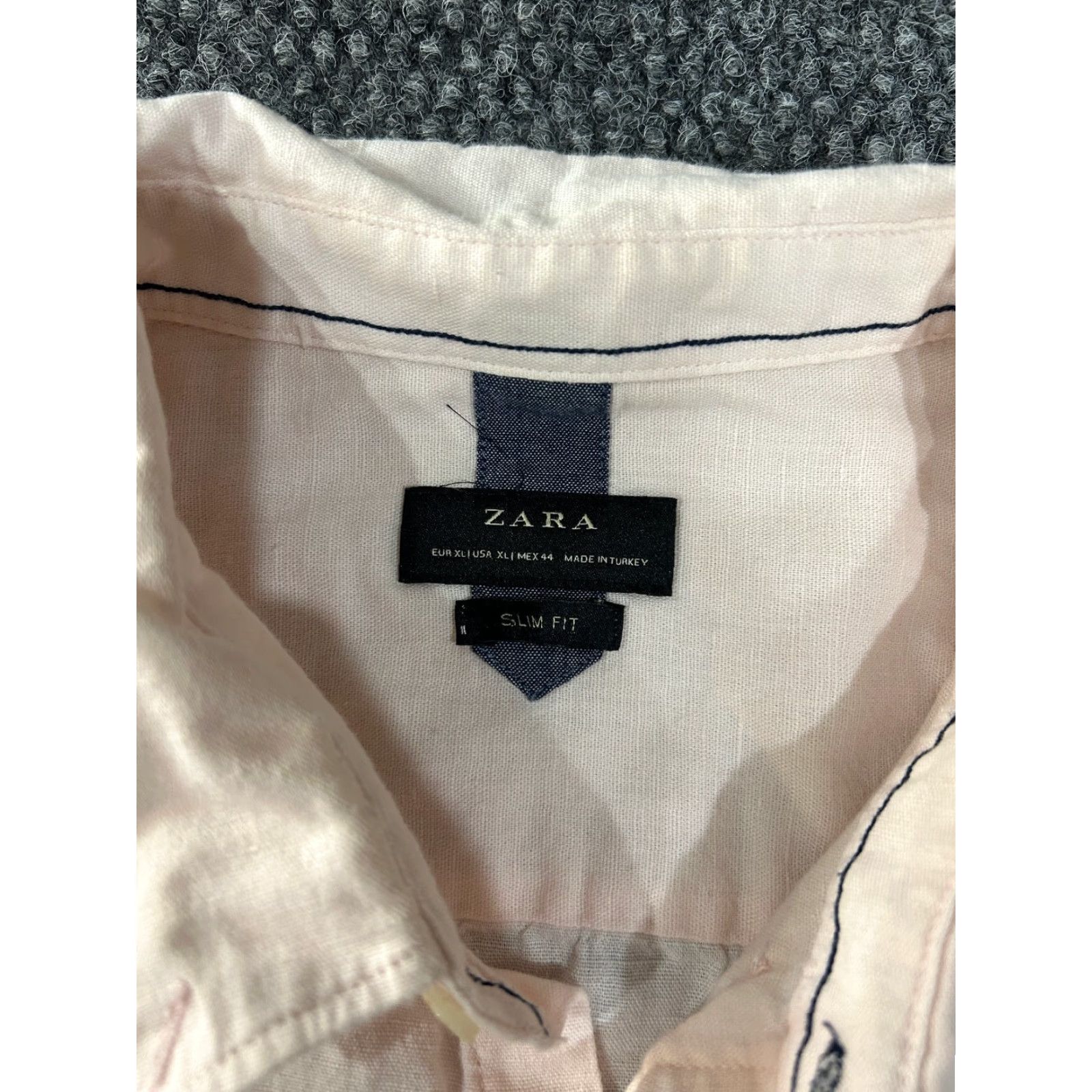 Zara Zara Button-Up Shirt Mens XL Light Pink Slim Fit Long Sleeve Casual Size US XL / EU 56 / 4 - 4 Thumbnail