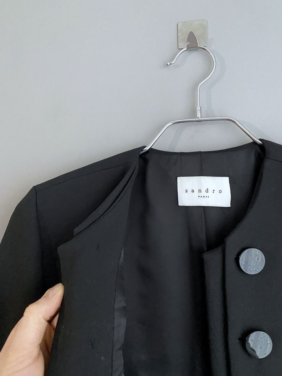 Designer × Sandro Sandro Paris Women's Black Blazer, Size 38 / S-M Size M / US 6-8 / IT 42-44 - 11 Thumbnail