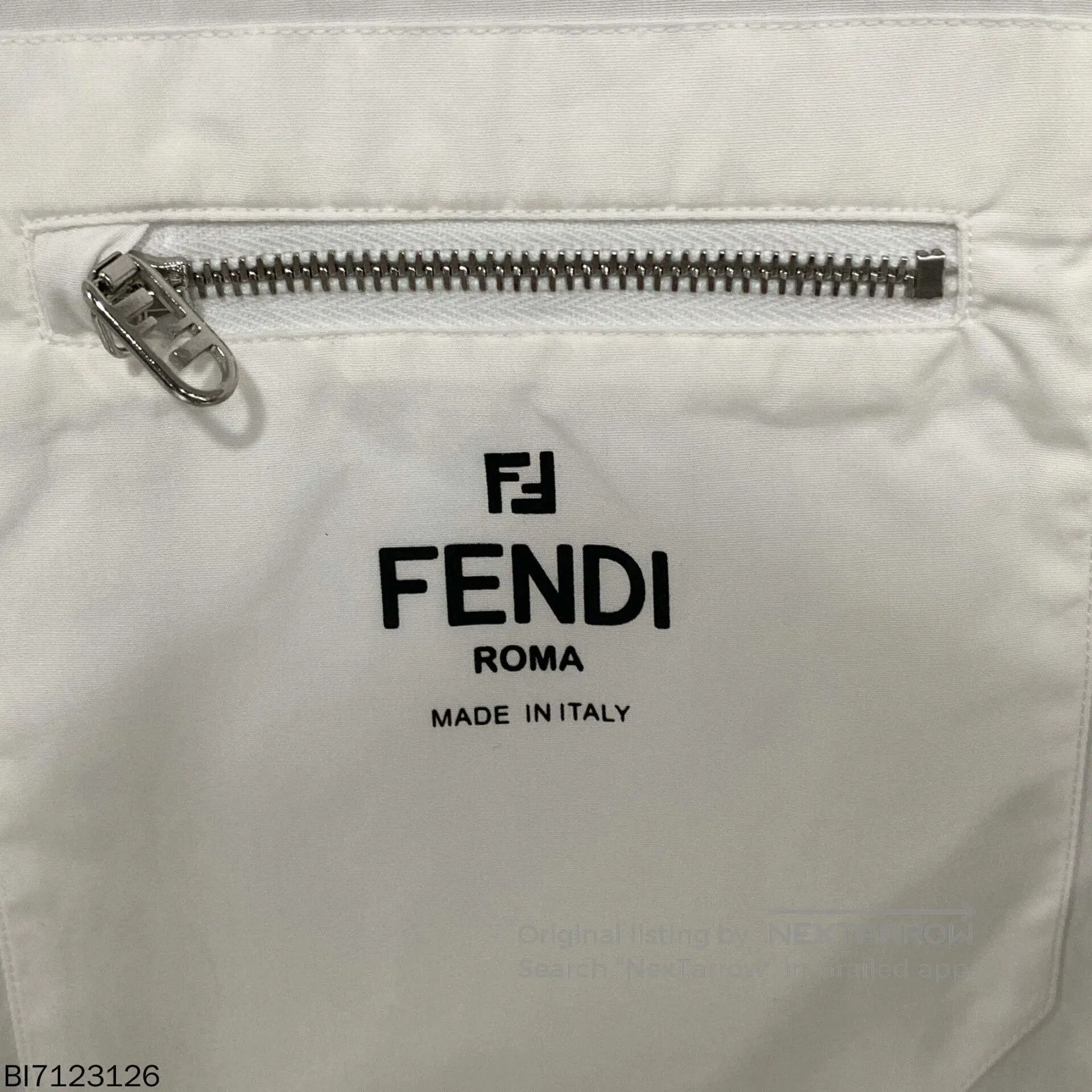 Fendi FENDI Cotton Logo Short Sleeve Shirt. Size US XXS / EU 40 - 5 Thumbnail