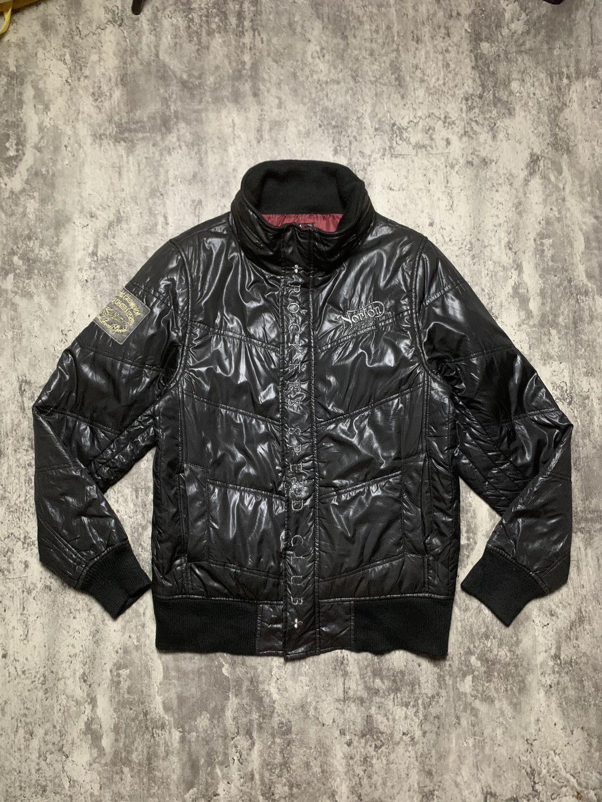 Japanese Brand Norton Embroidered Vkei Style Puffer Rocker Jacket Size US M / EU 48-50 / 2 - 1 Thumbnail