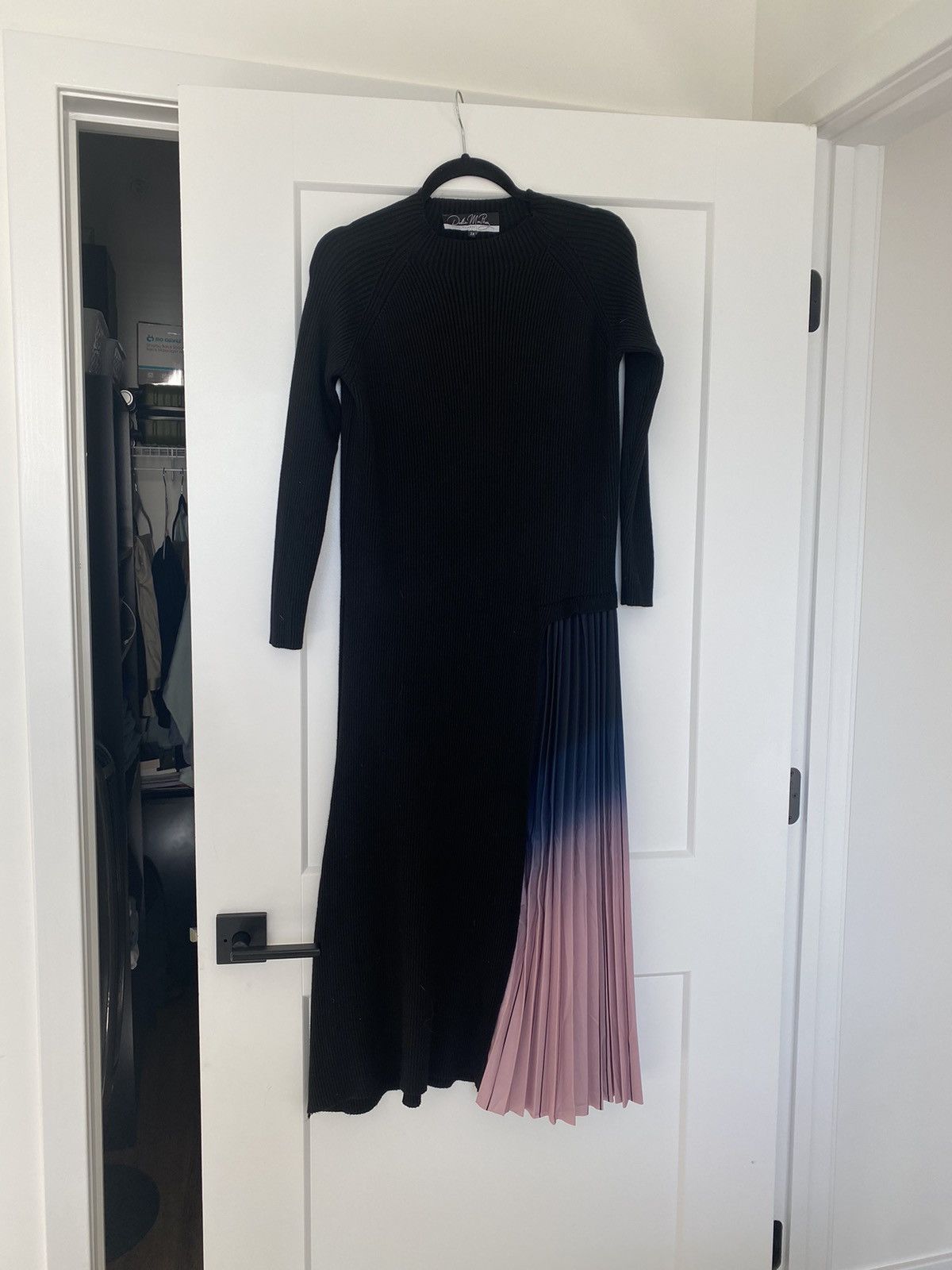 Other Dalia MacPhee Black Midi Sweater Pleated Ombre Size 2X Size XXL / US 16-18 / IT 52-54 - 3 Thumbnail