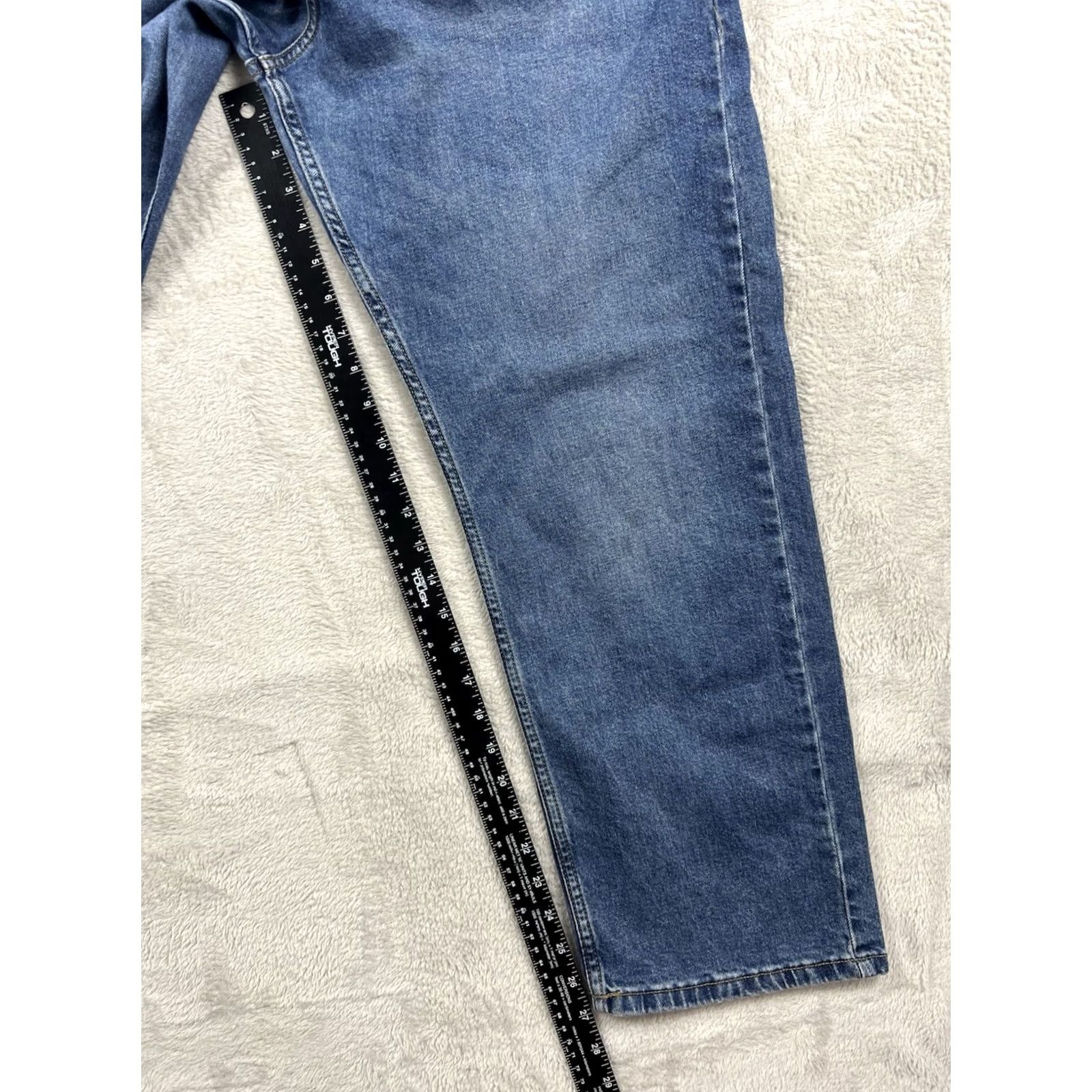 Lee VINTAGE Lee Jeans Women's High-Rise Reg Fit Straight Leg Med Wash Size 14 Medium Size 36" / US 14 / IT 50 - 5 Thumbnail