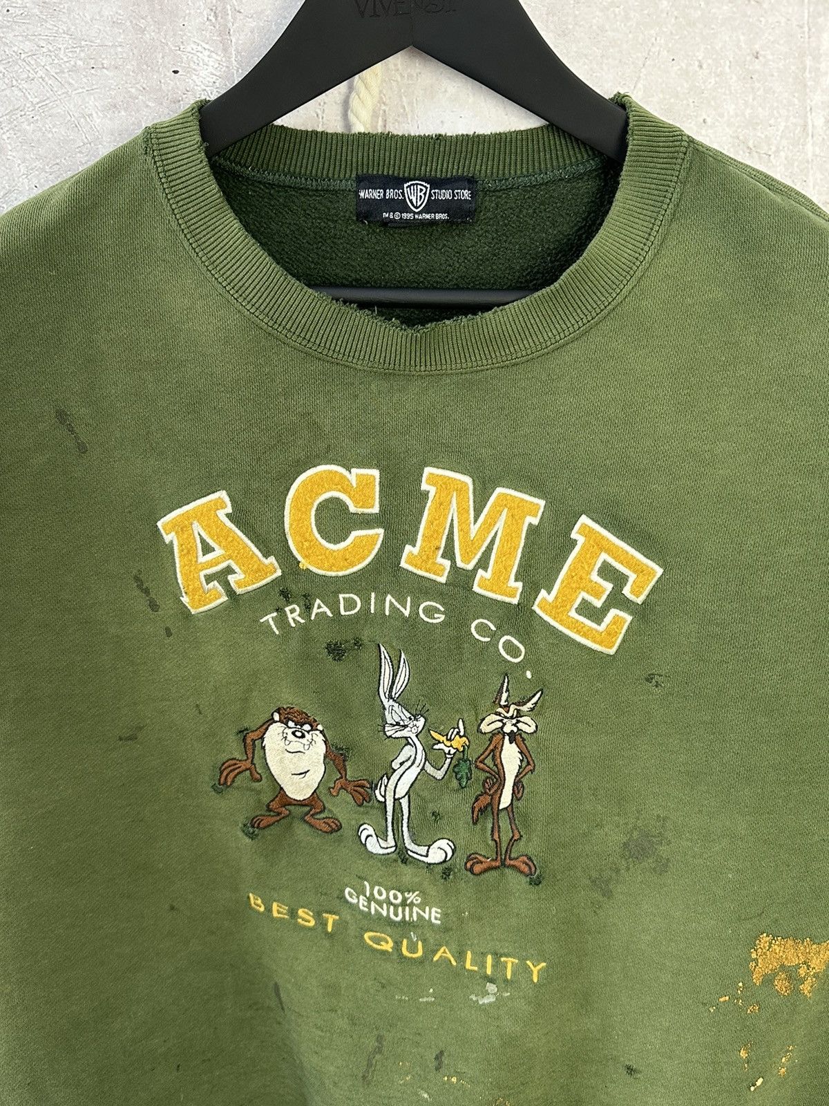 Vintage Y2K Vintage Warner Bros Faded Killed Sweatshirt Size US L / EU 52-54 / 3 - 2 Thumbnail