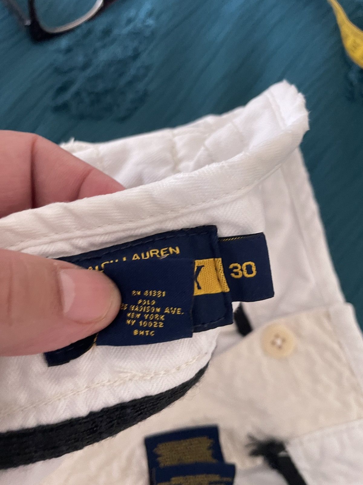 Rugby Ralph Lauren Cargo style shorts w/ Black piping down the sides Size US 30 / EU 46 - 14 Thumbnail