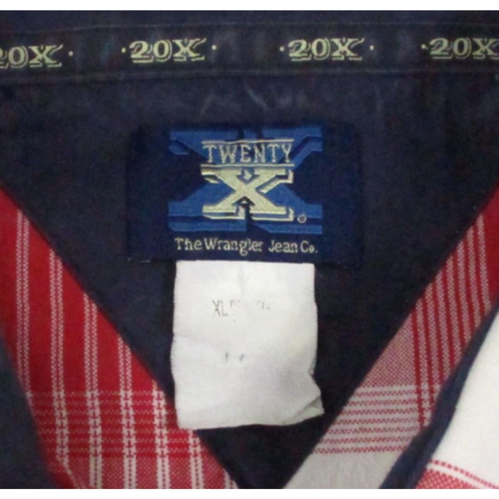 Wrangler Wrangler Shirt Mens XL Red White Plaid Button Down Western Cowboy Size US XL / EU 56 / 4 - 7 Thumbnail