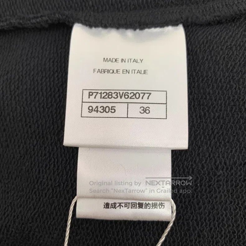Chanel Chanel Black letter-inlaid diamond cotton round-neck short Size XS / US 0-2 / IT 36-38 - 6 Thumbnail