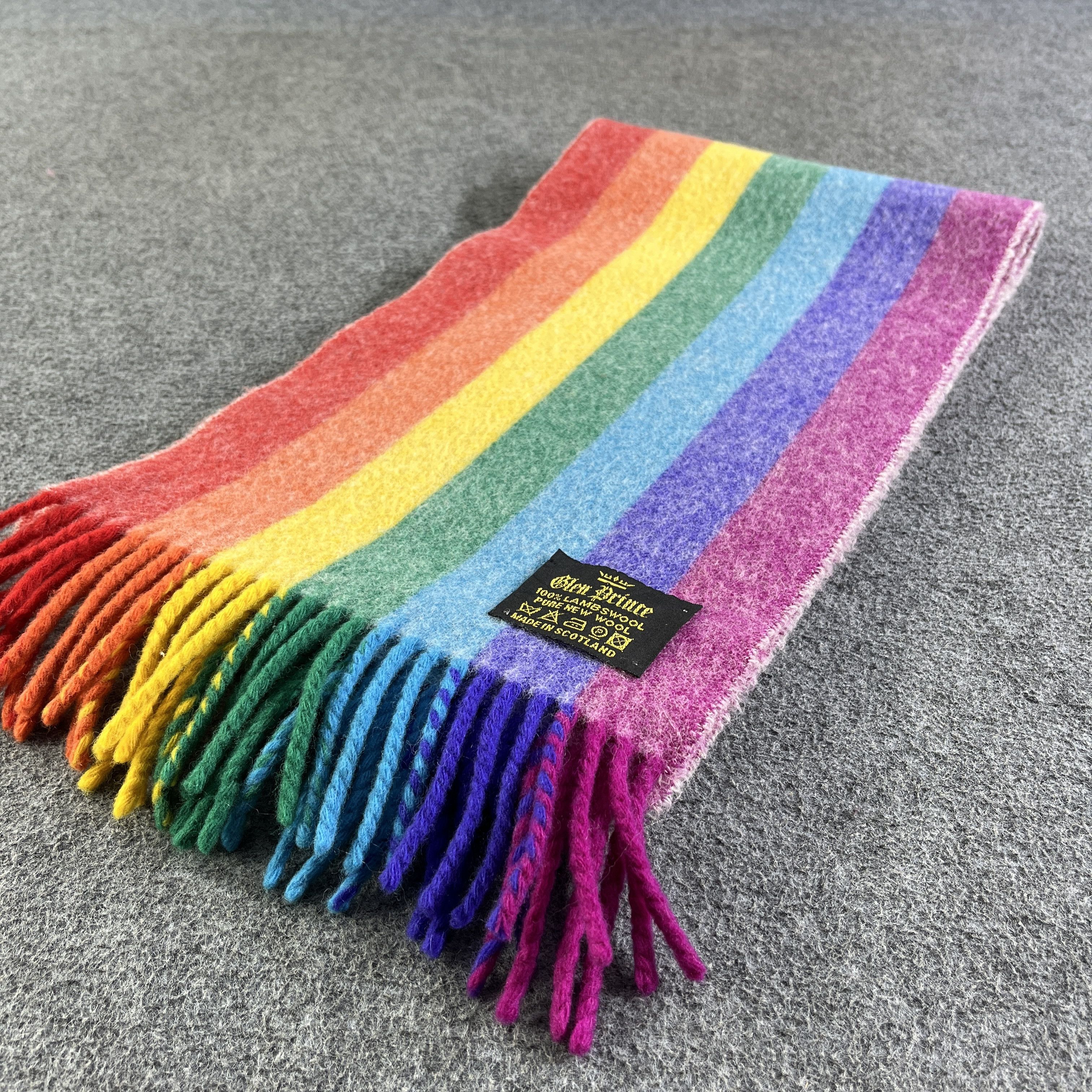 Vintage Glen Prince Rainbow Scarf / Muffler / Neckwear T803 Size ONE SIZE - 9 Thumbnail