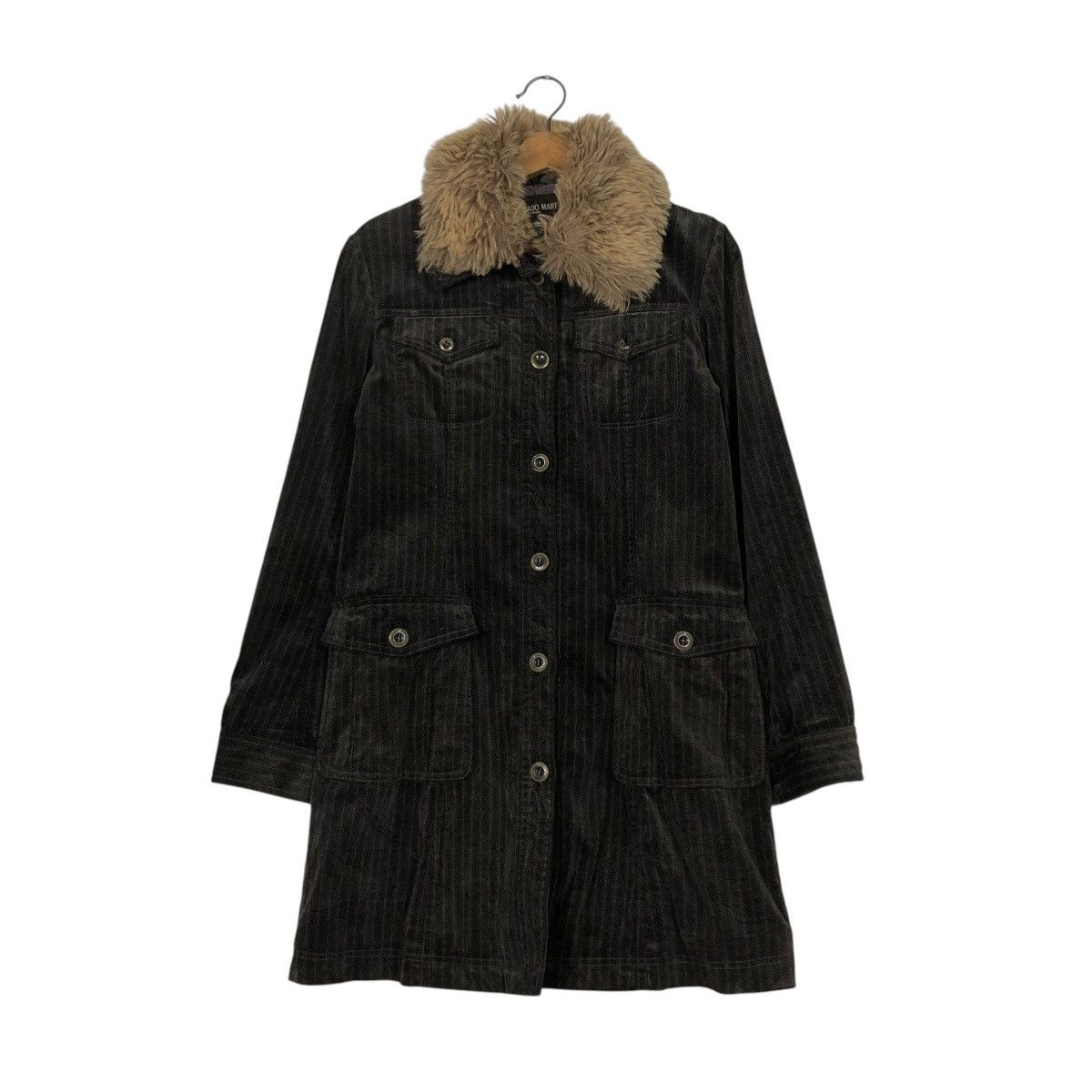 Tornado Mart 🔥VINTAGE HICKORY CHORE JACKET TORNADO MART MINK FUR COLLAR Size S / US 4 / IT 40 - 3 Thumbnail