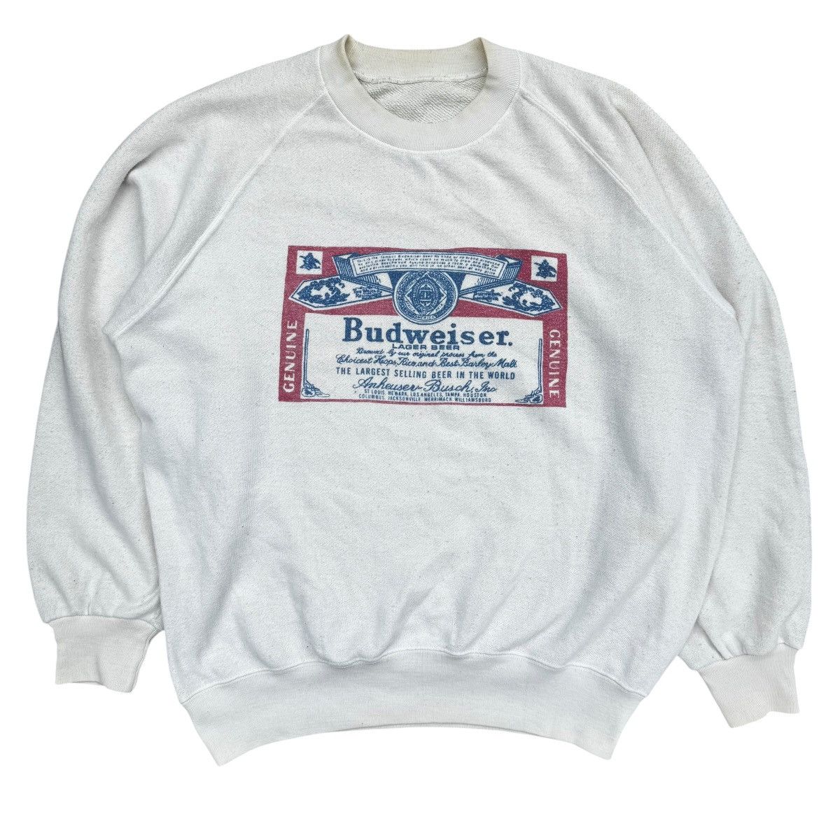 Budweiser × Vintage 80s Budweiser Sweatshirt Size US M / EU 48-50 / 2 - 1 Thumbnail
