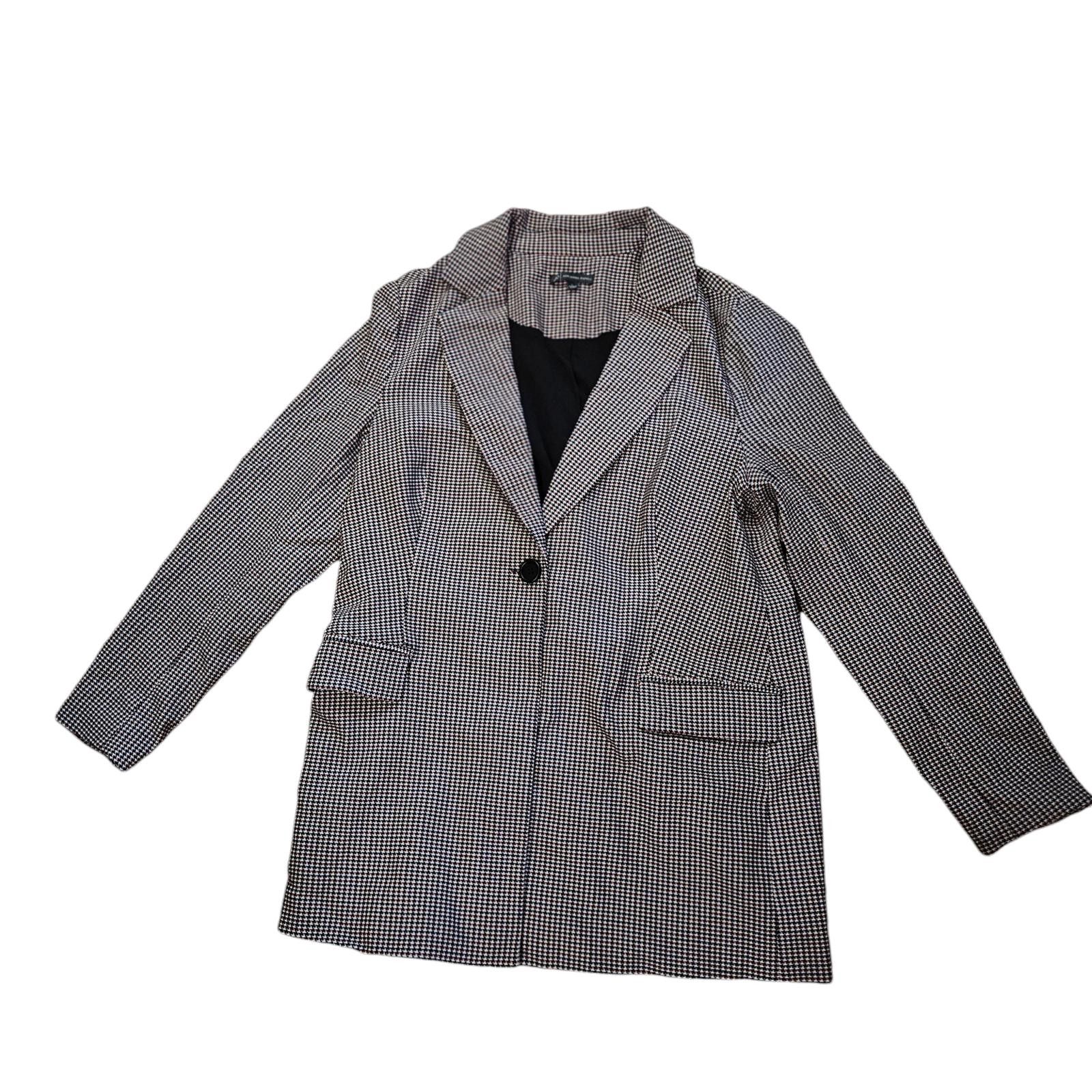 Designer Vintage Adrianna Papell Houndstooth Blazer Jacket - Size L Size L / US 10 / IT 46 - 1 Thumbnail