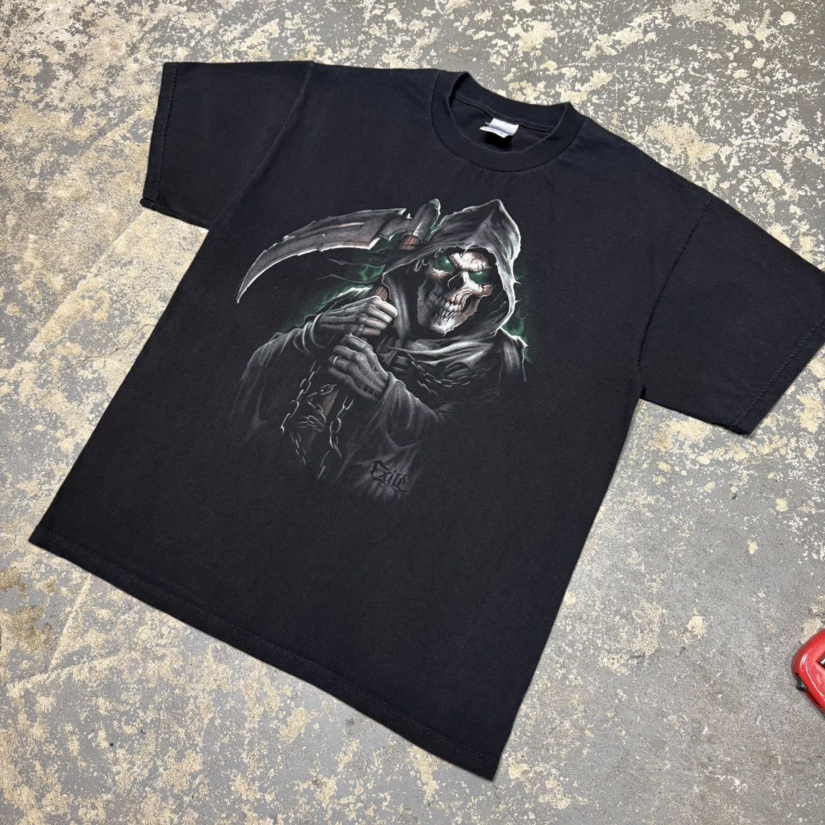 Affliction Vintage Grim Reaper Exile Black and Green Y2K Grunt Grunge Size US L / EU 52-54 / 3 - 2 Thumbnail