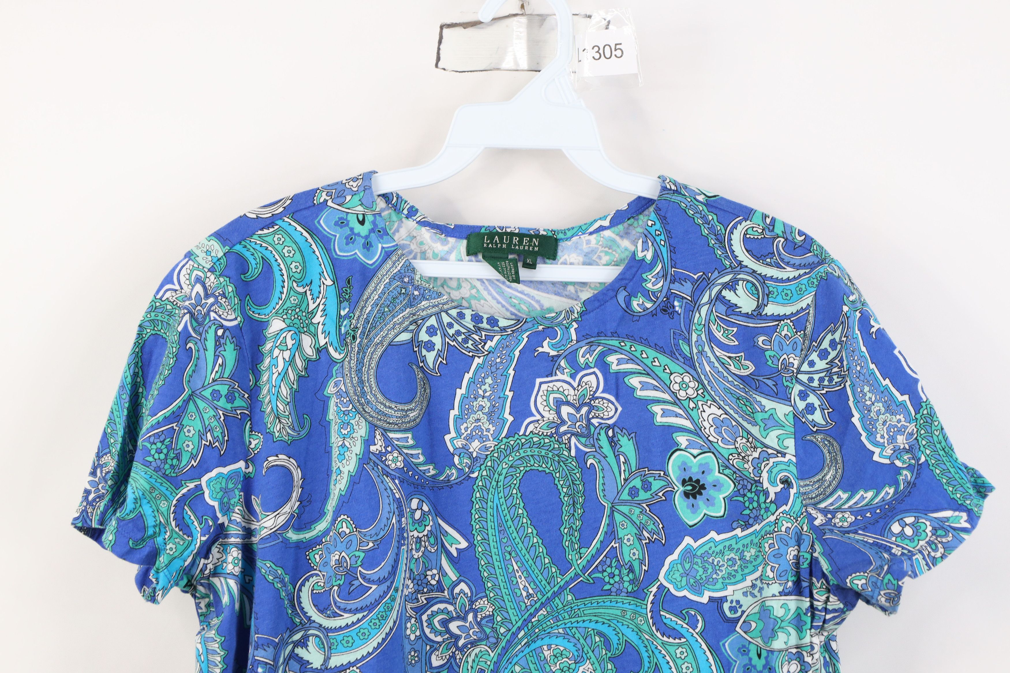 Ralph Lauren Vintage 90s Ralph Lauren of Life Babydoll T-Shirt Cotton Size XL / US 12-14 / IT 48-50 - 2 Thumbnail