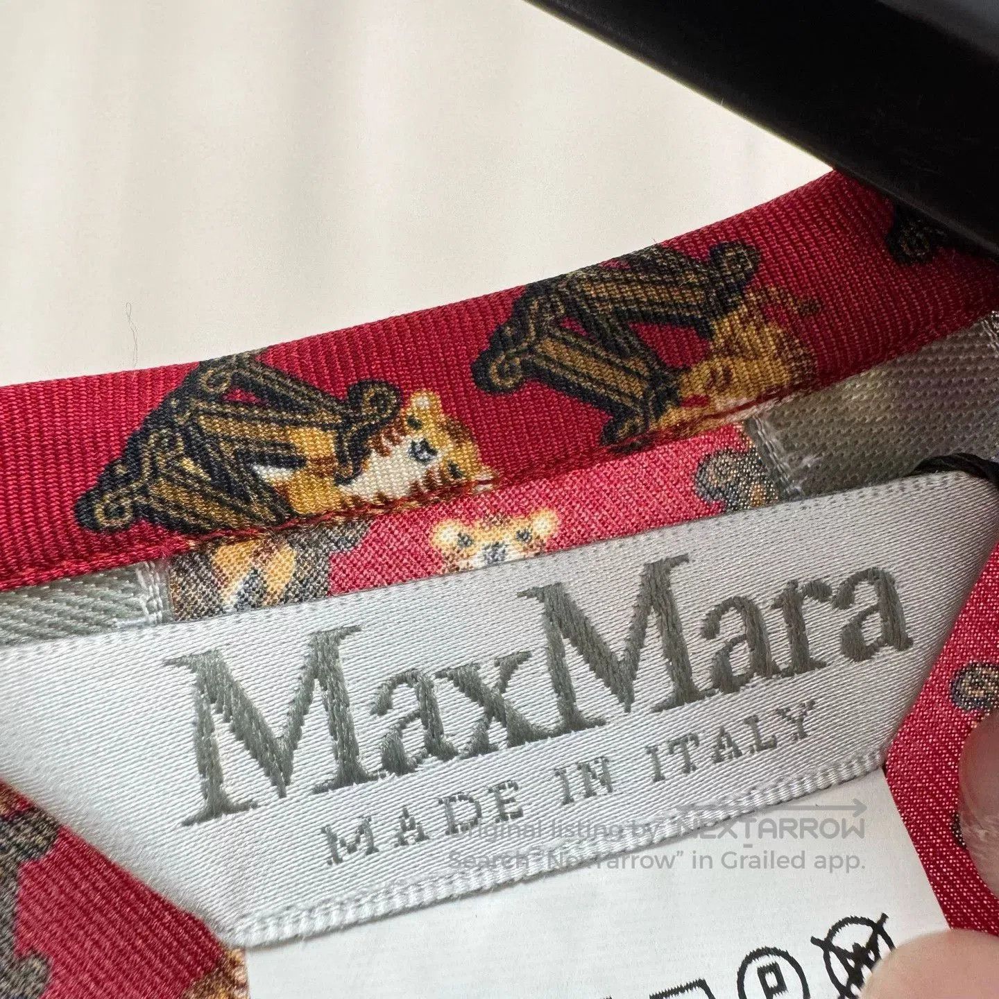 Max Mara Maxmara All-Over Logo Silk Dress. Size M / US 6-8 / IT 42-44 - 5 Thumbnail