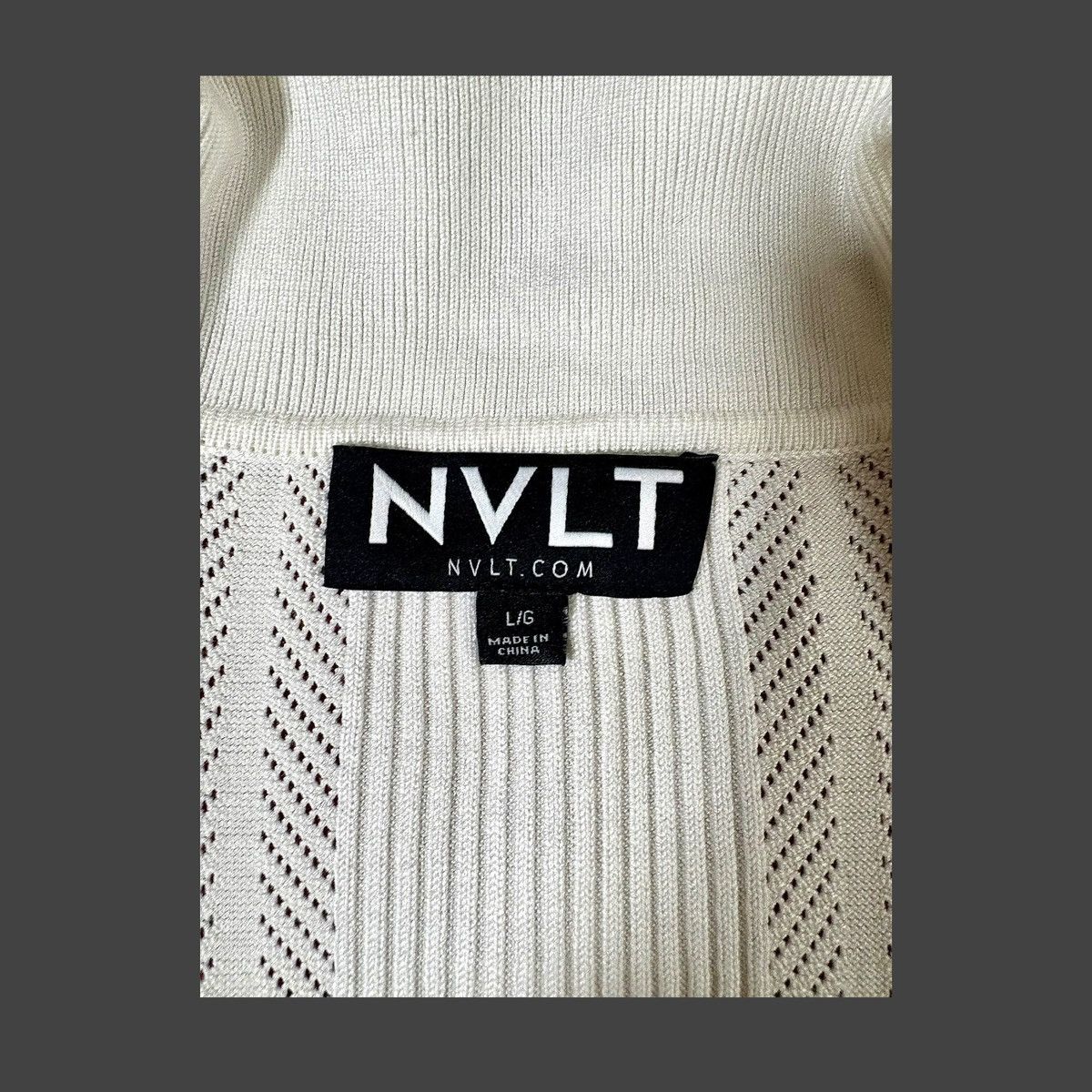 NVLTY NVLT Women’s Marshmallow Ribbed Fabric Cardigan Sweater Sz L Size L / US 10 / IT 46 - 15 Thumbnail