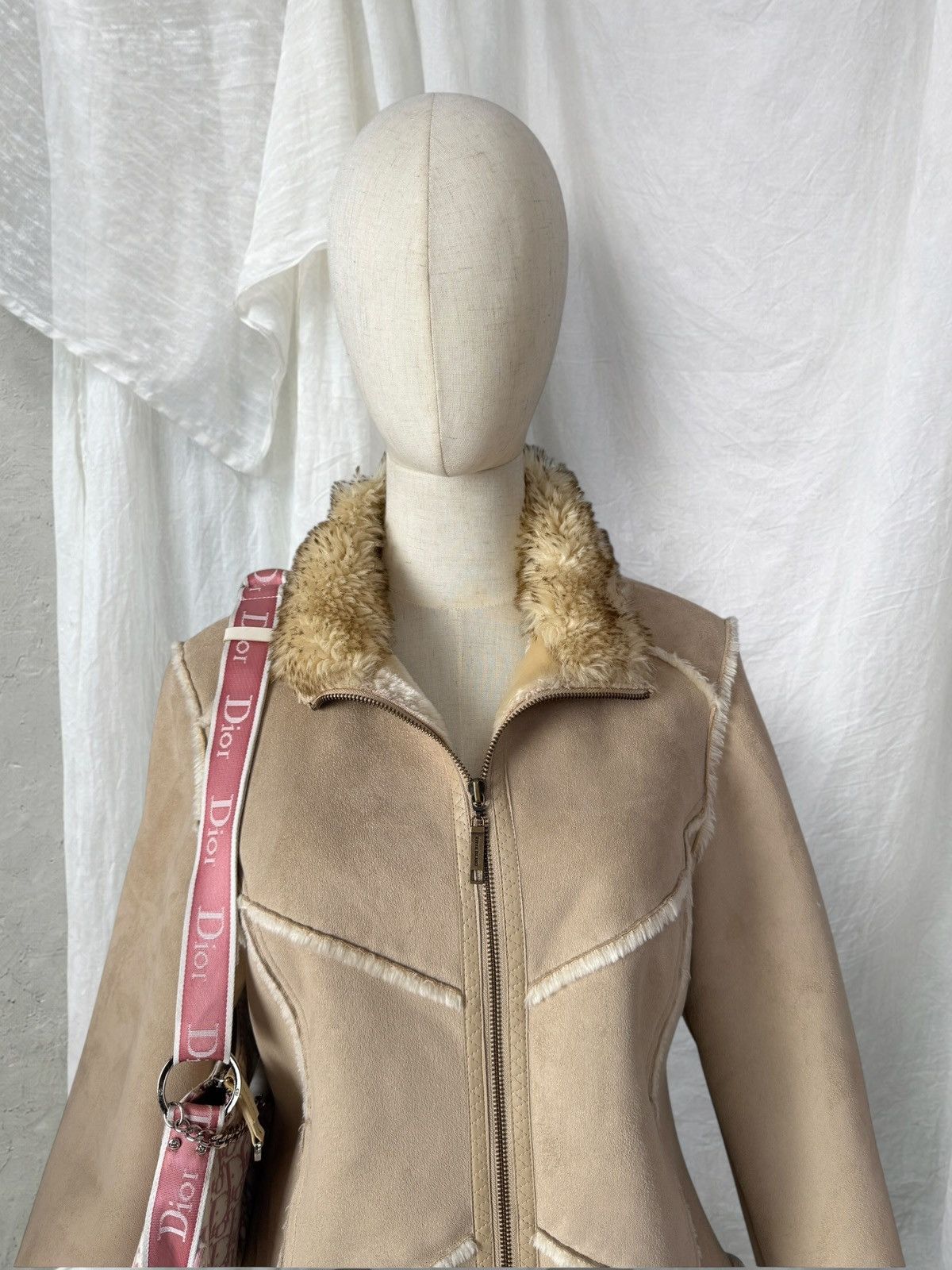 River Island River Island Y2K Faux Fur Sheepskin/Shearling Style Jacket Size L / US 10 / IT 46 - 2 Thumbnail