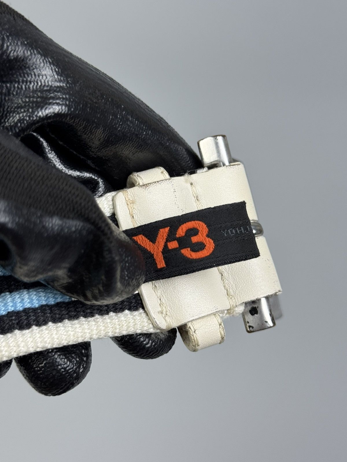 Adidas × Y's Adidas x Yohji Yamamoto - 2006 Blue and Black Stripes Belt Size ONE SIZE - 4 Thumbnail