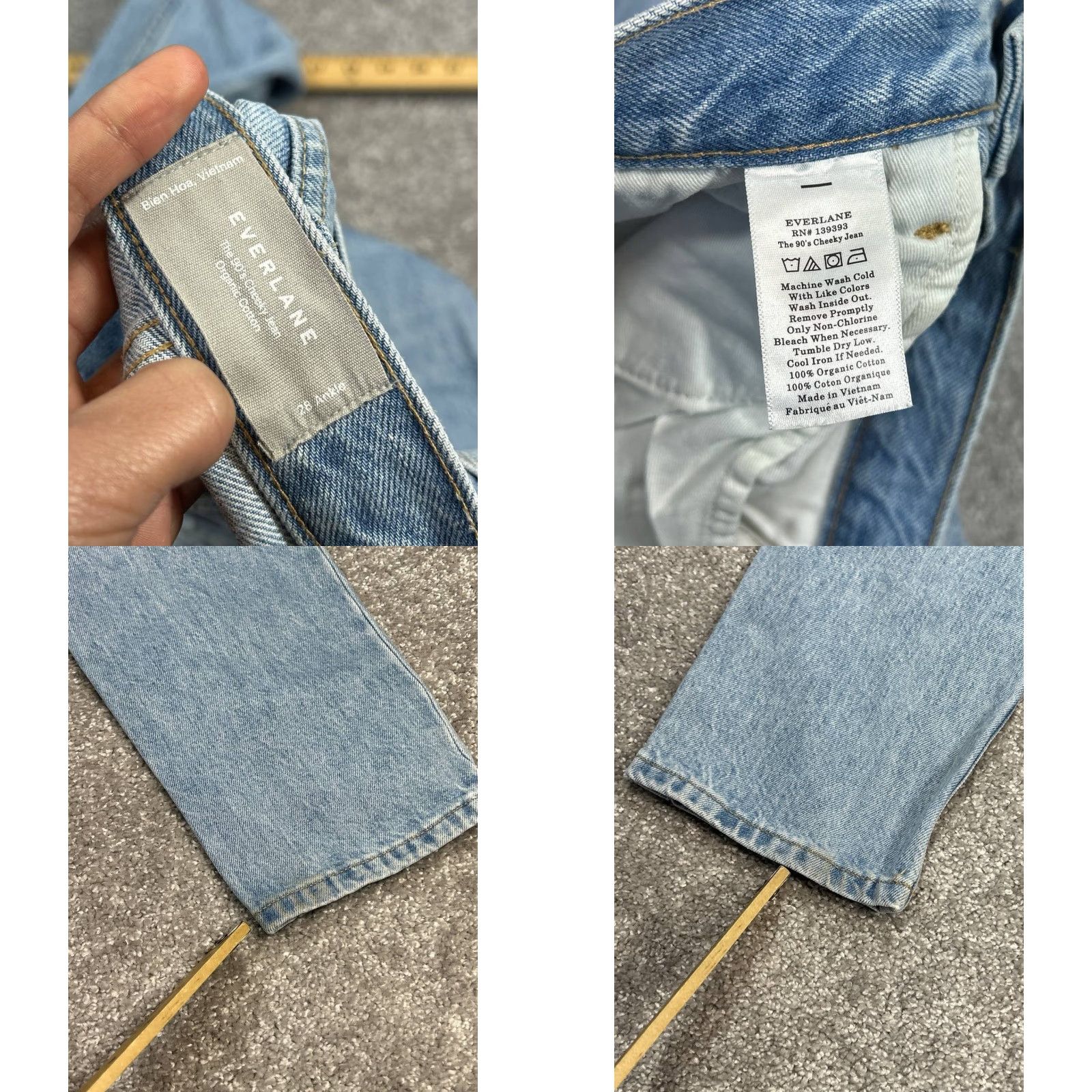 Everlane Everlane Jeans Womens 90s Blue Denim High Rise Ankle 28 Regular 5-Pocket Logo Size 28" / US 6 / IT 42 - 9 Thumbnail