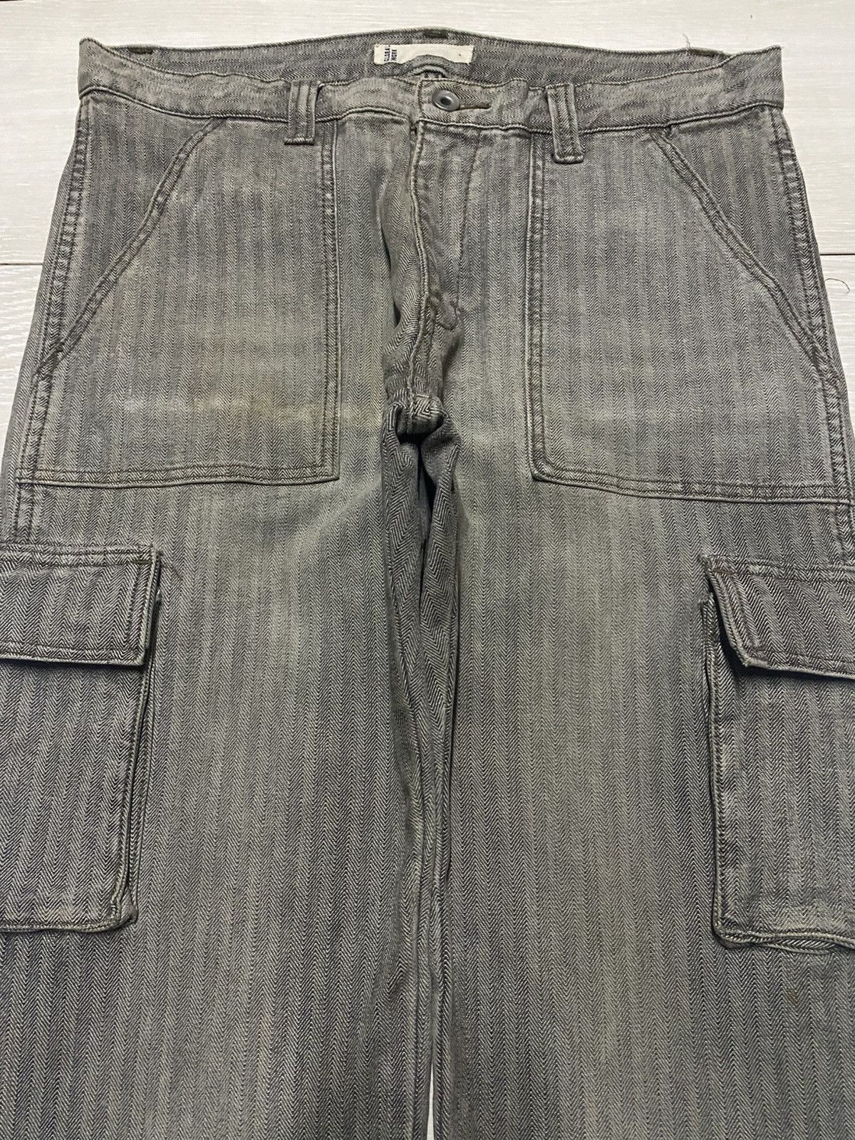 Global Work Crazy Vintage Global Work Cargo Hickory Jeans Size US 32 / EU 48 - 3 Thumbnail