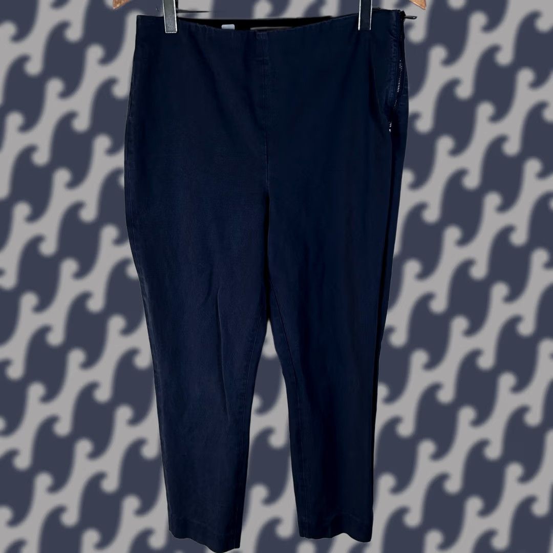 Everlane Everlane The Street Ankle Pant Blue Womens Size 10 Zip Stretch Trousers Navy Size 32" / US 10 / IT 46 - 1 Thumbnail