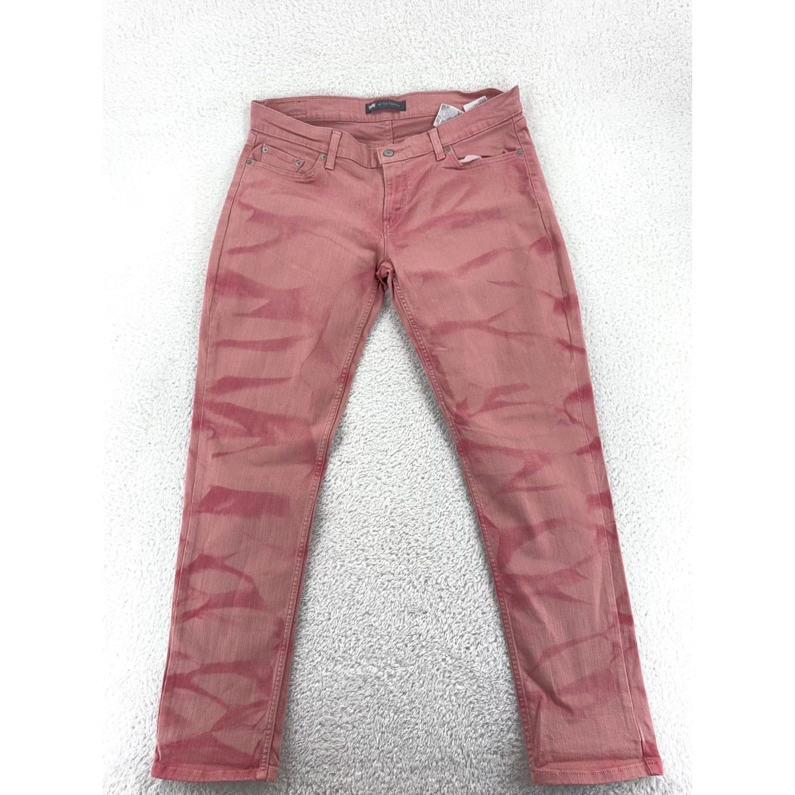 Levi's Levi's 524 Too Superlow Jeans Womens 17M Pink Red Straight Denim Pants Hippie Retro Size 38" / US 16 / IT 52 - 3 Thumbnail