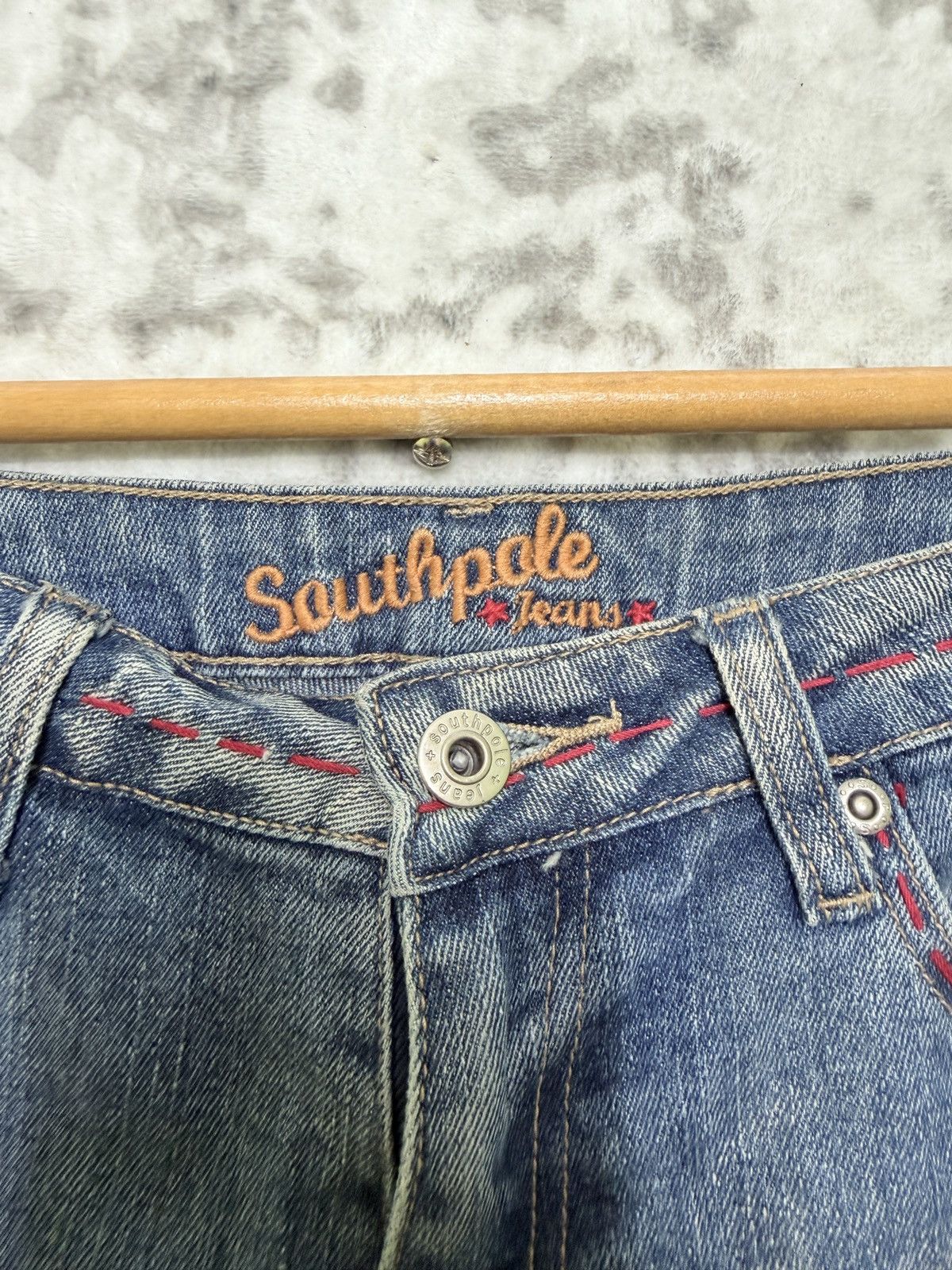 Southpole Vintage Southpole Y2K Flared Tribal Embroidery Denim Size US 29 - 9 Thumbnail