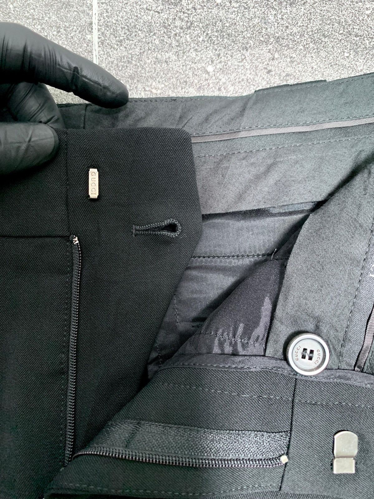 Gucci 2000s Super Flared Wool Trousers Size US 29 - 5 Thumbnail